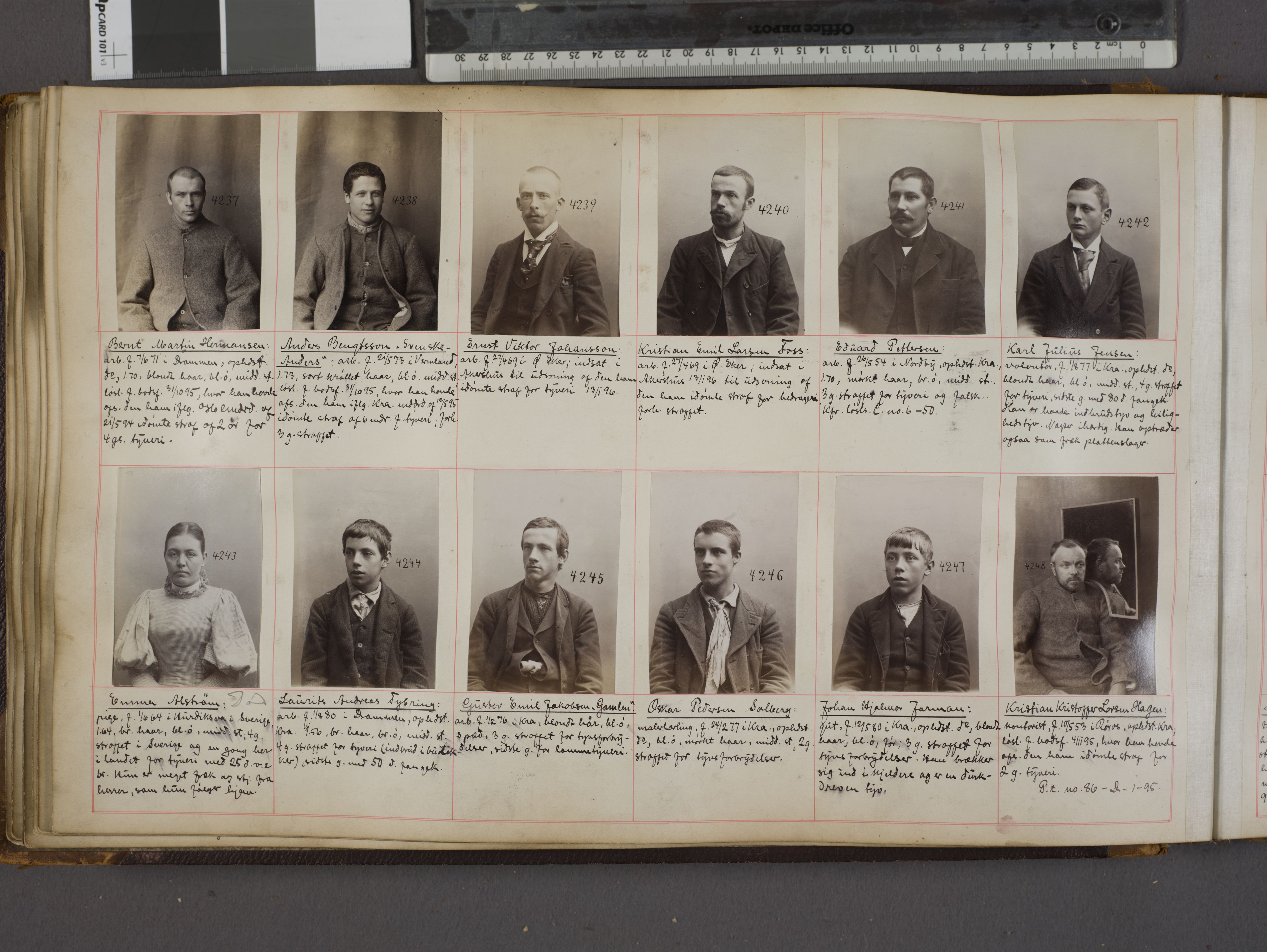 Oslo politikammer, Kriminalavdelingen, AV/SAO-A-11137/U/Ua/L0004: Forbryteralbum, 1895-1897, p. 18