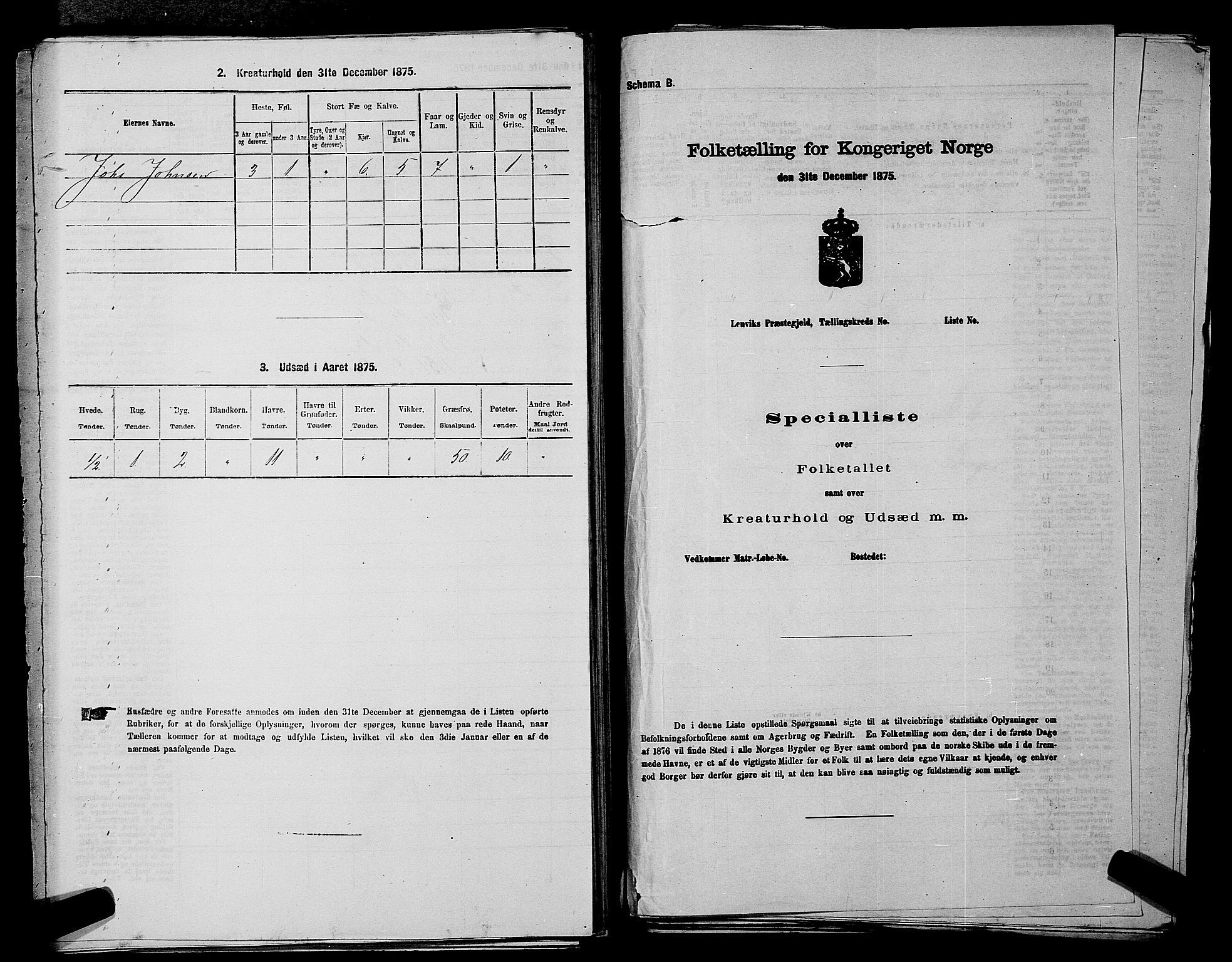 RA, 1875 census for 0123P Spydeberg, 1875, p. 864