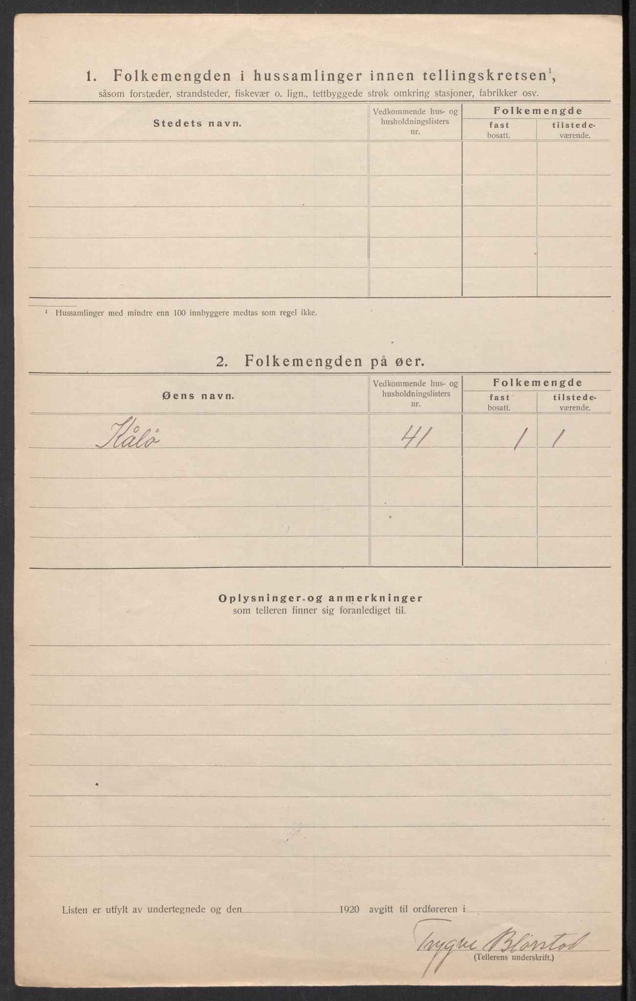 SAK, 1920 census for Halse og Harkmark, 1920, p. 12