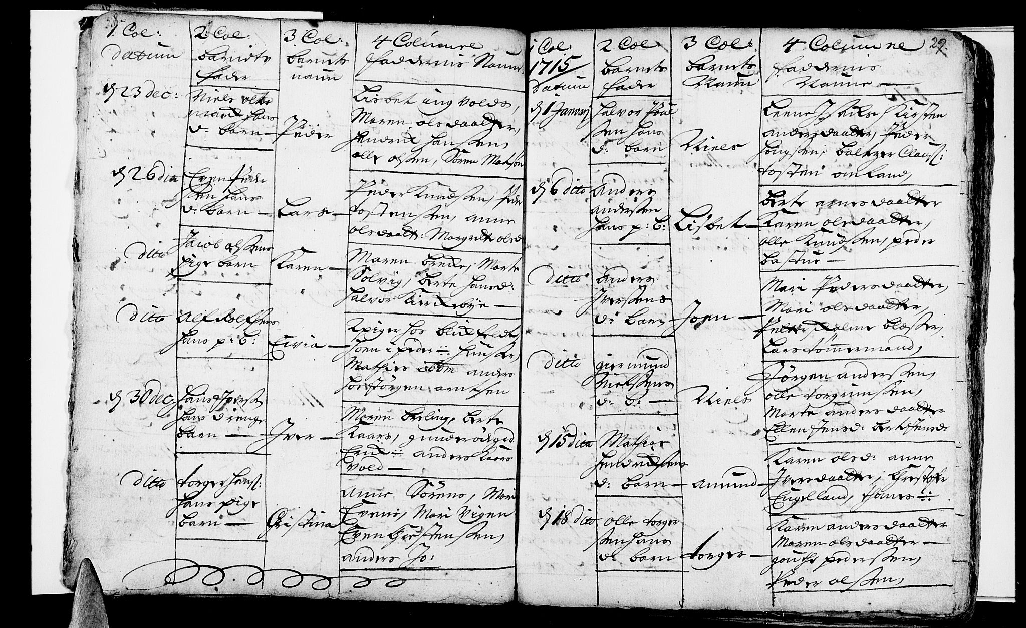 Aker prestekontor kirkebøker, AV/SAO-A-10861/F/L0002: Parish register (official) no. 2, 1714-1720, p. 28-29