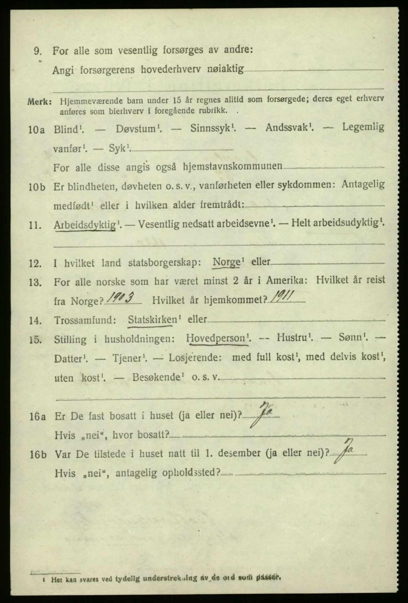 SAB, 1920 census for Gaular, 1920, p. 4157