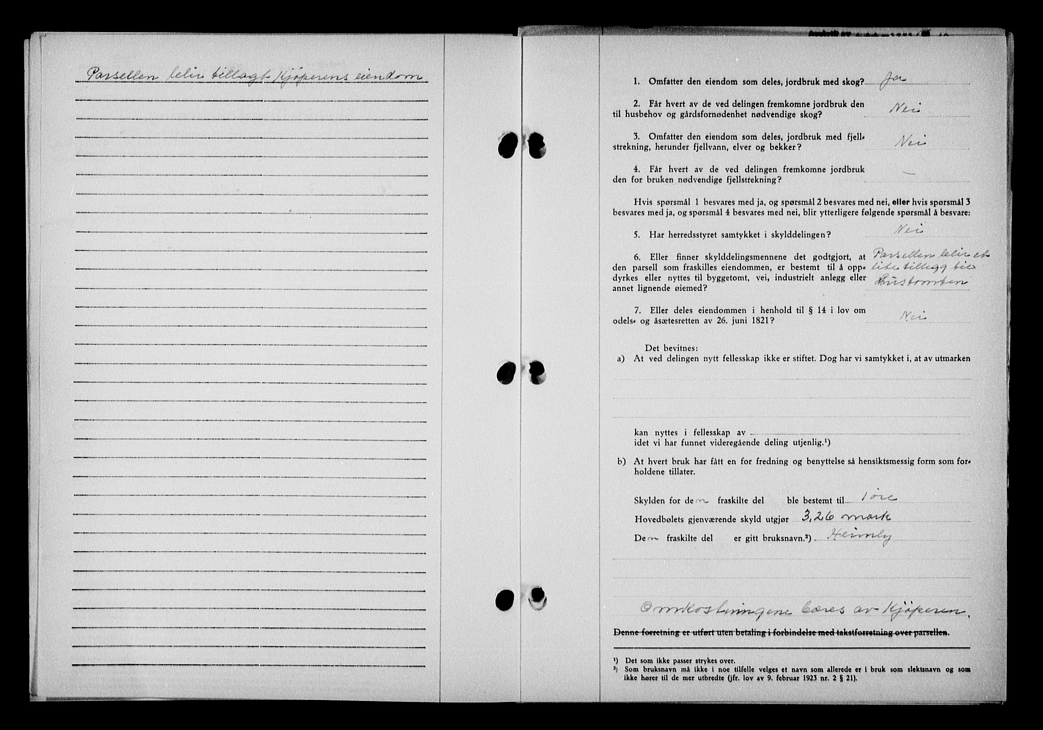 Vestre Nedenes/Sand sorenskriveri, AV/SAK-1221-0010/G/Gb/Gba/L0059: Mortgage book no. A 12, 1949-1950, Diary no: : 1329/1949