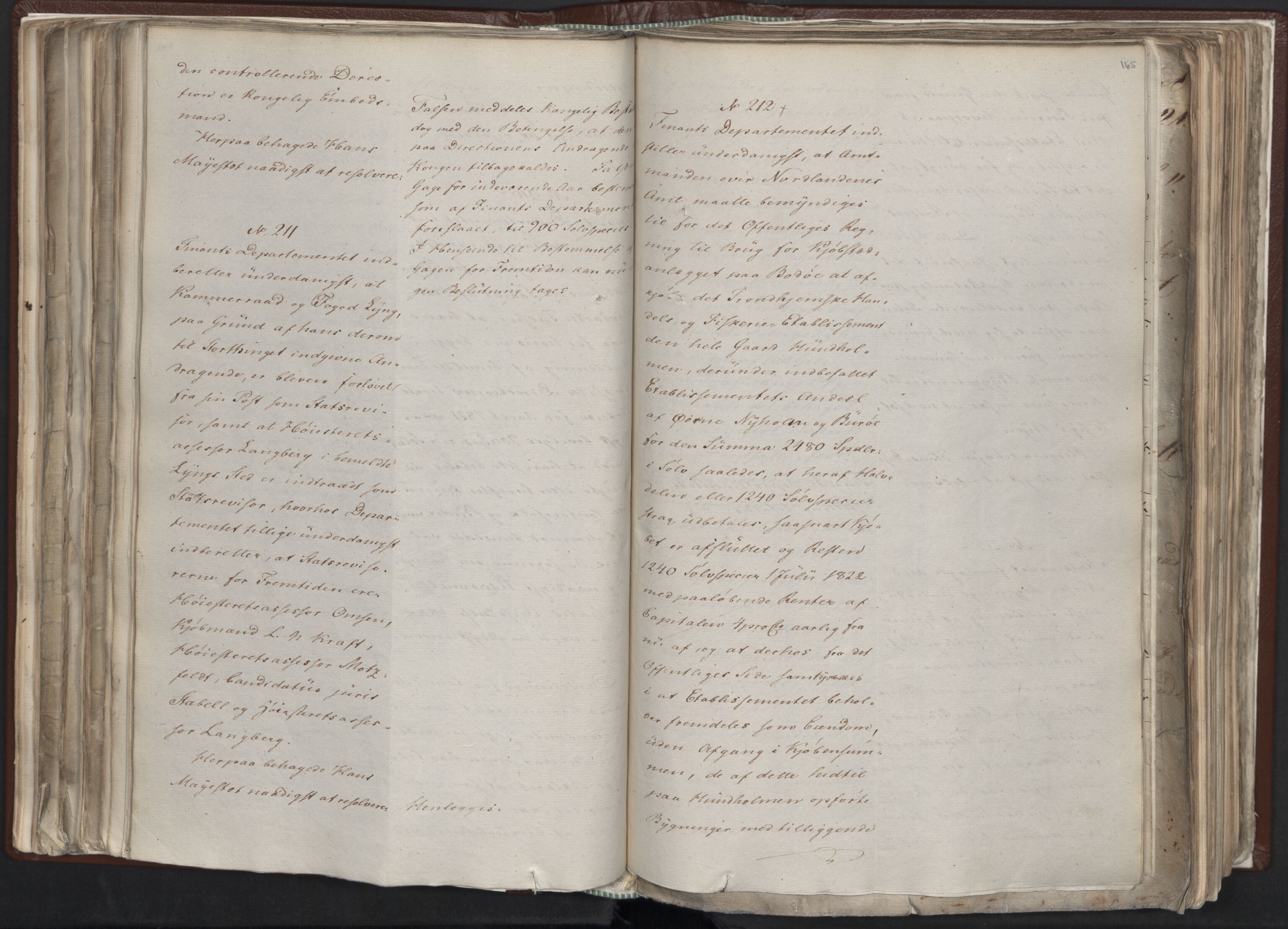 Statsrådssekretariatet, AV/RA-S-1001/A/Ab/L0012: Kgl. res. nr. 5679-6008 II, 1821, p. 164b-165a