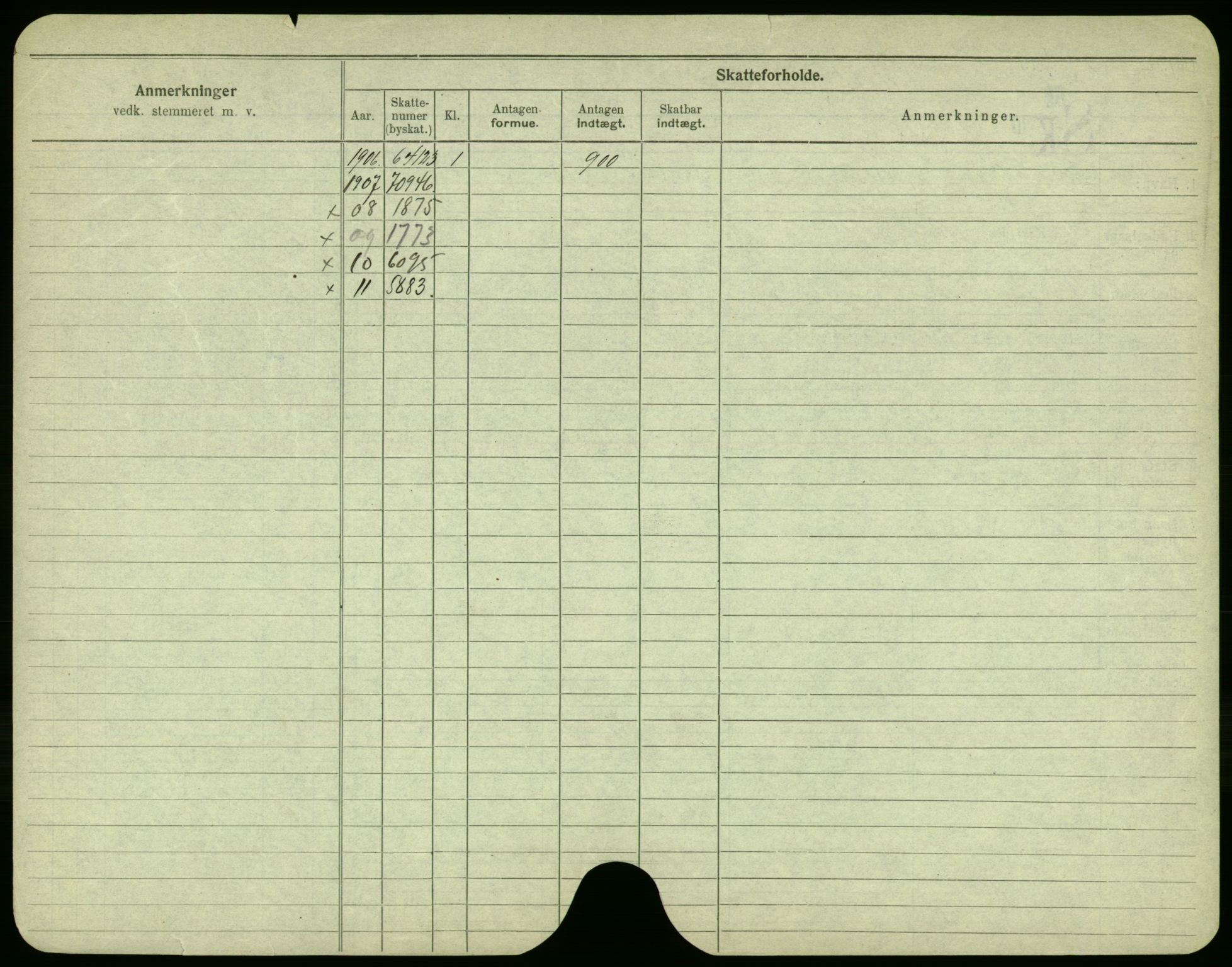 Oslo folkeregister, Registerkort, AV/SAO-A-11715/F/Fa/Fac/L0002: Menn, 1906-1914, p. 199b