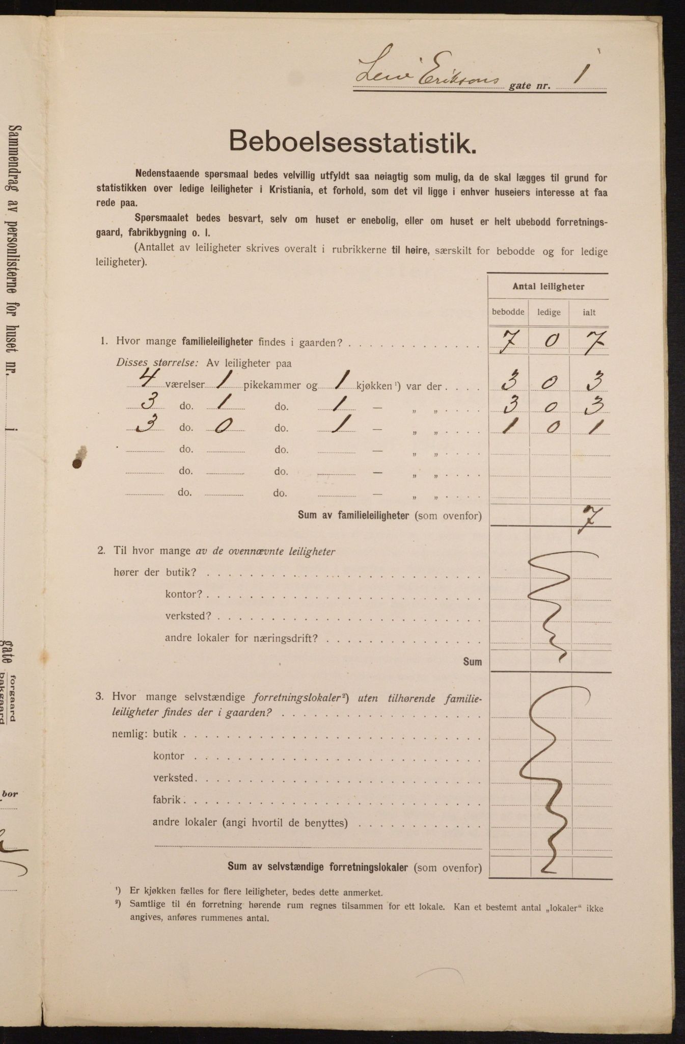 OBA, Municipal Census 1913 for Kristiania, 1913, p. 57190