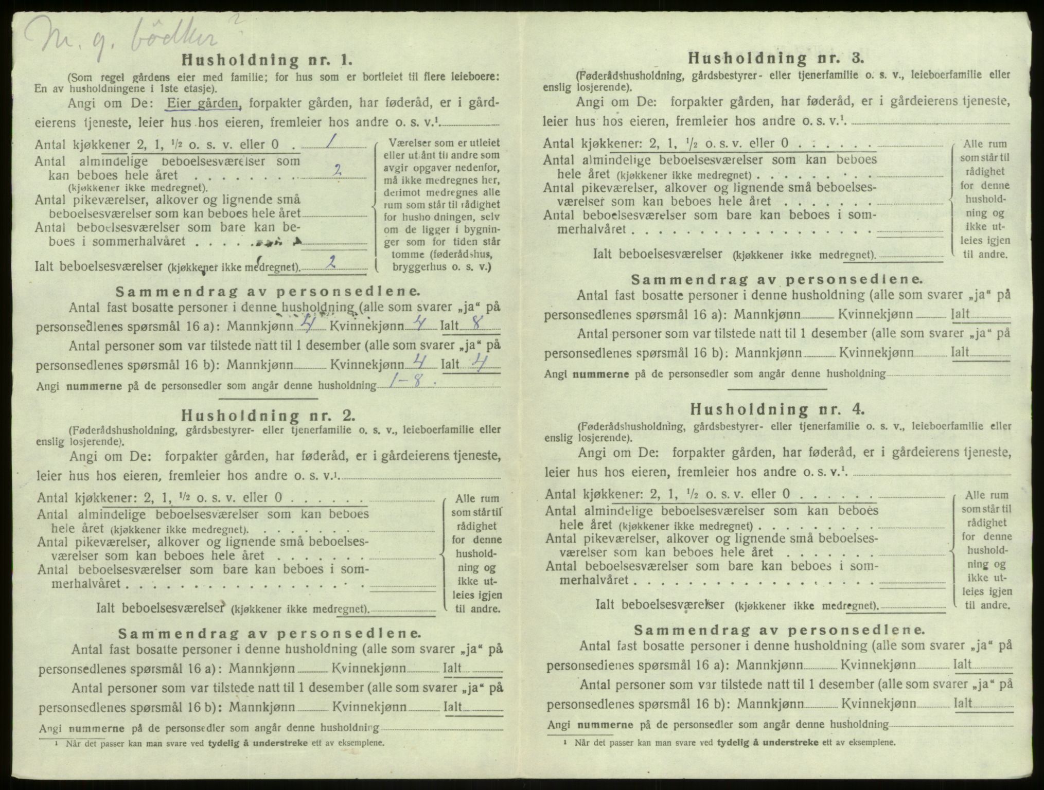 SAB, 1920 census for Lindås, 1920, p. 1356