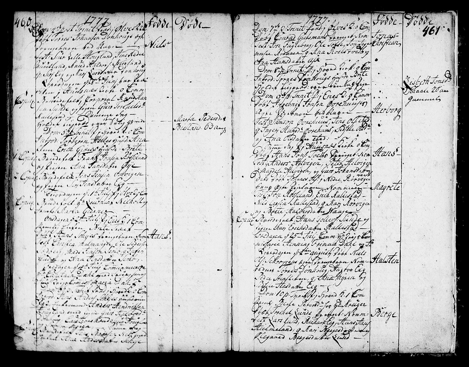 Kvinnherad sokneprestembete, SAB/A-76401/H/Haa: Parish register (official) no. A 3, 1754-1777, p. 460-461