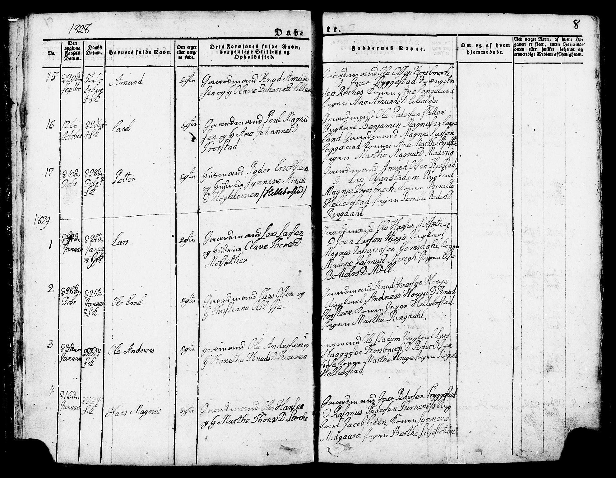 Ministerialprotokoller, klokkerbøker og fødselsregistre - Møre og Romsdal, SAT/A-1454/517/L0221: Parish register (official) no. 517A01, 1827-1858, p. 8