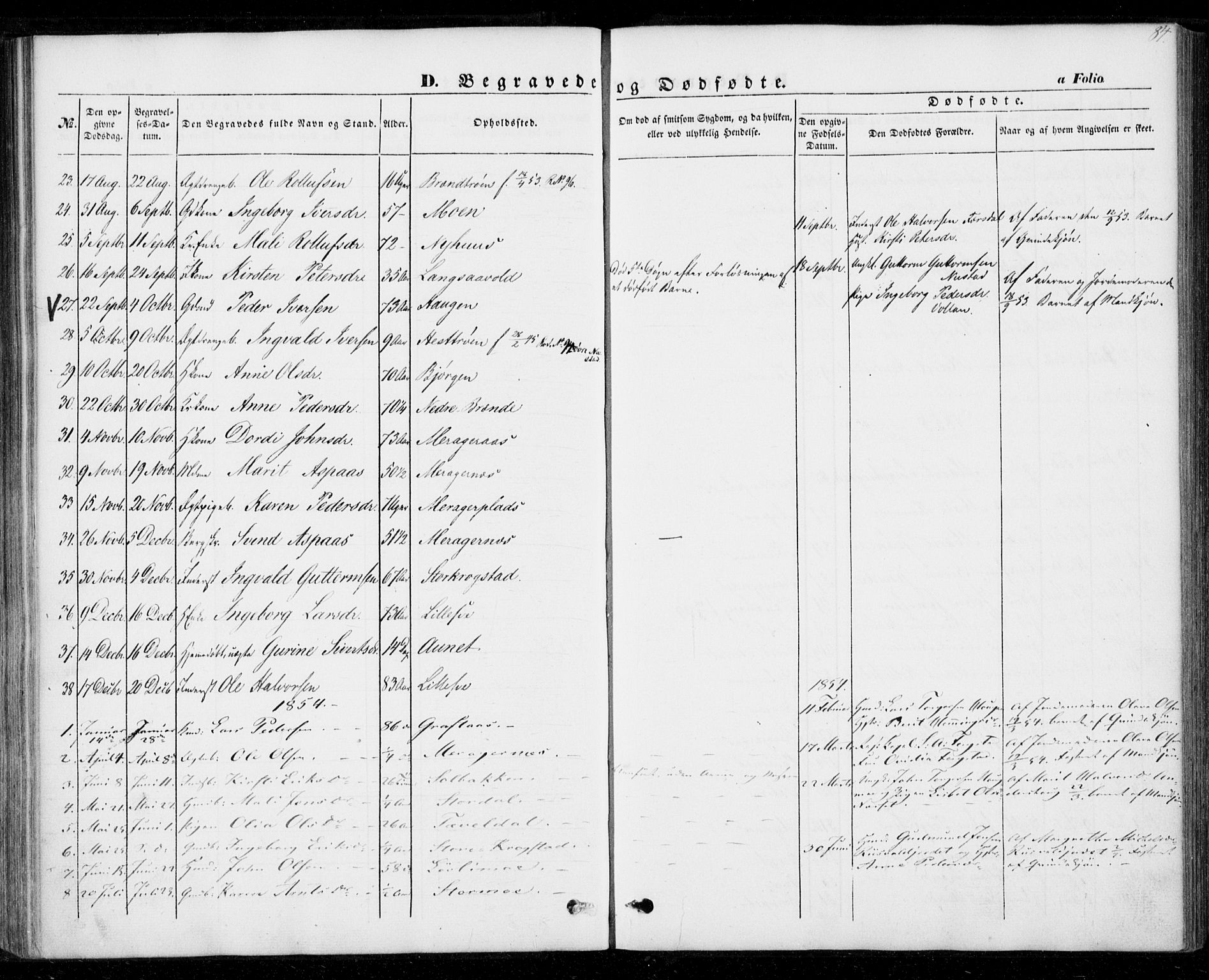 Ministerialprotokoller, klokkerbøker og fødselsregistre - Nord-Trøndelag, SAT/A-1458/706/L0040: Parish register (official) no. 706A01, 1850-1861, p. 84