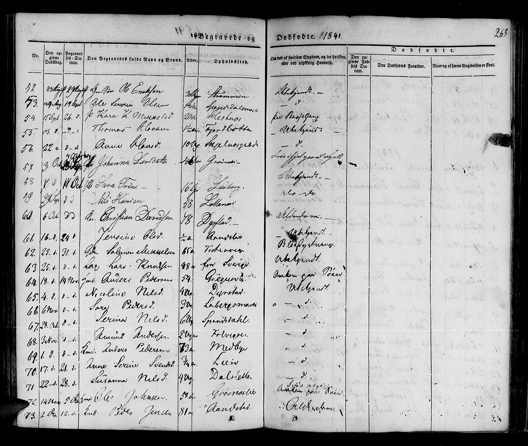 Ibestad sokneprestembete, SATØ/S-0077/H/Ha/Haa/L0006kirke: Parish register (official) no. 6, 1837-1850, p. 263