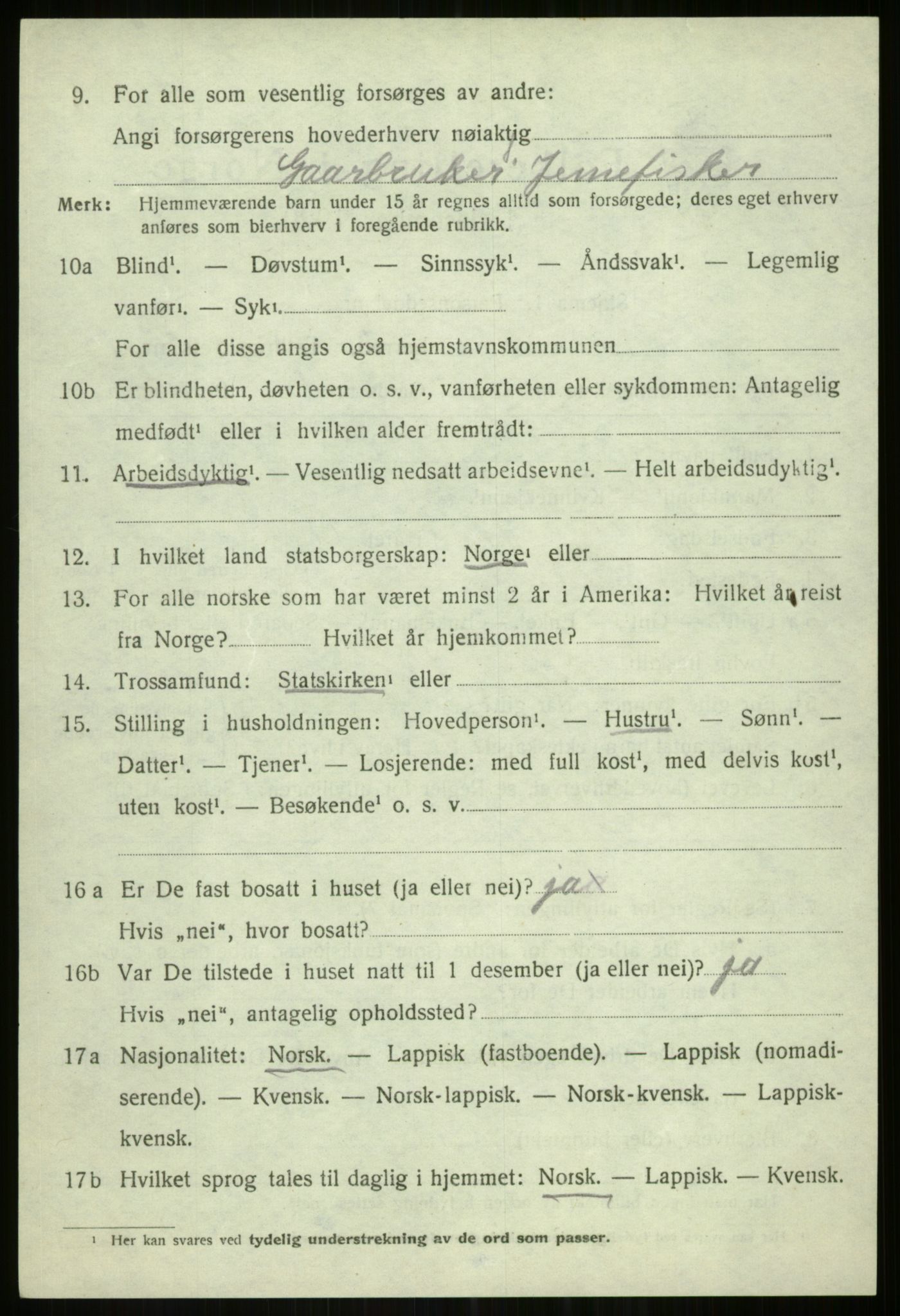 SATØ, 1920 census for Tromsøysund, 1920, p. 8913