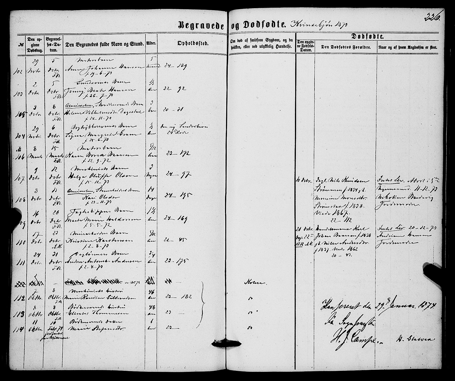 Korskirken sokneprestembete, SAB/A-76101/H/Haa/L0045: Parish register (official) no. E 3, 1863-1875, p. 226