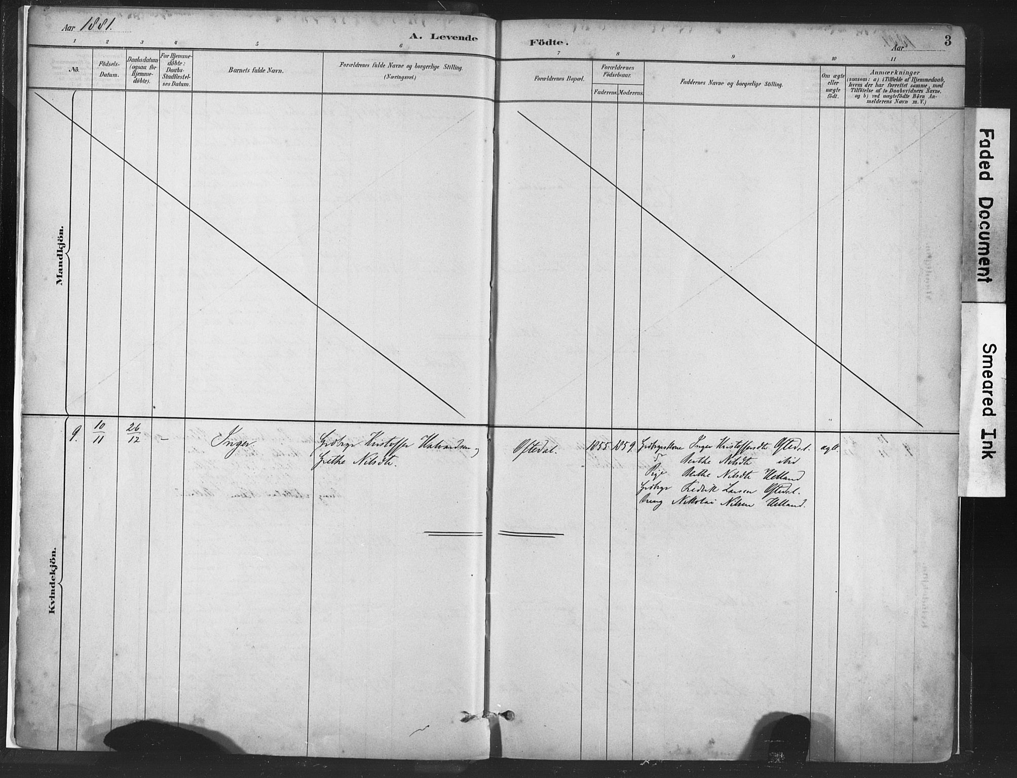 Lye sokneprestkontor, AV/SAST-A-101794/001/30BA/L0010: Parish register (official) no. A 10, 1881-1896, p. 3