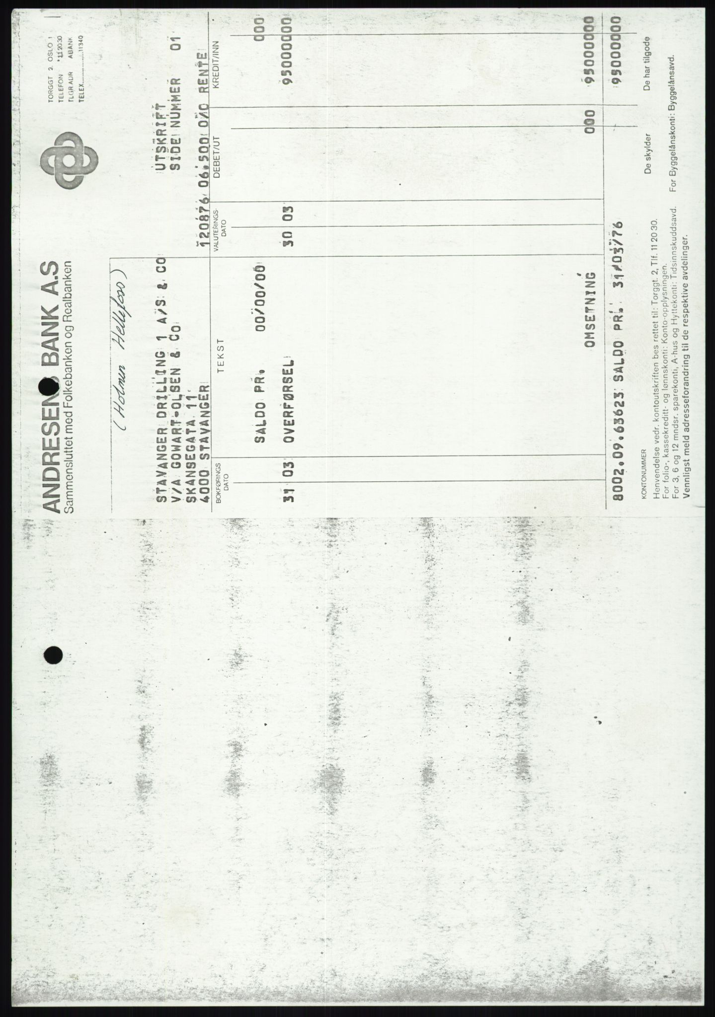 Pa 1503 - Stavanger Drilling AS, SAST/A-101906/D/L0007: Korrespondanse og saksdokumenter, 1974-1981, p. 173