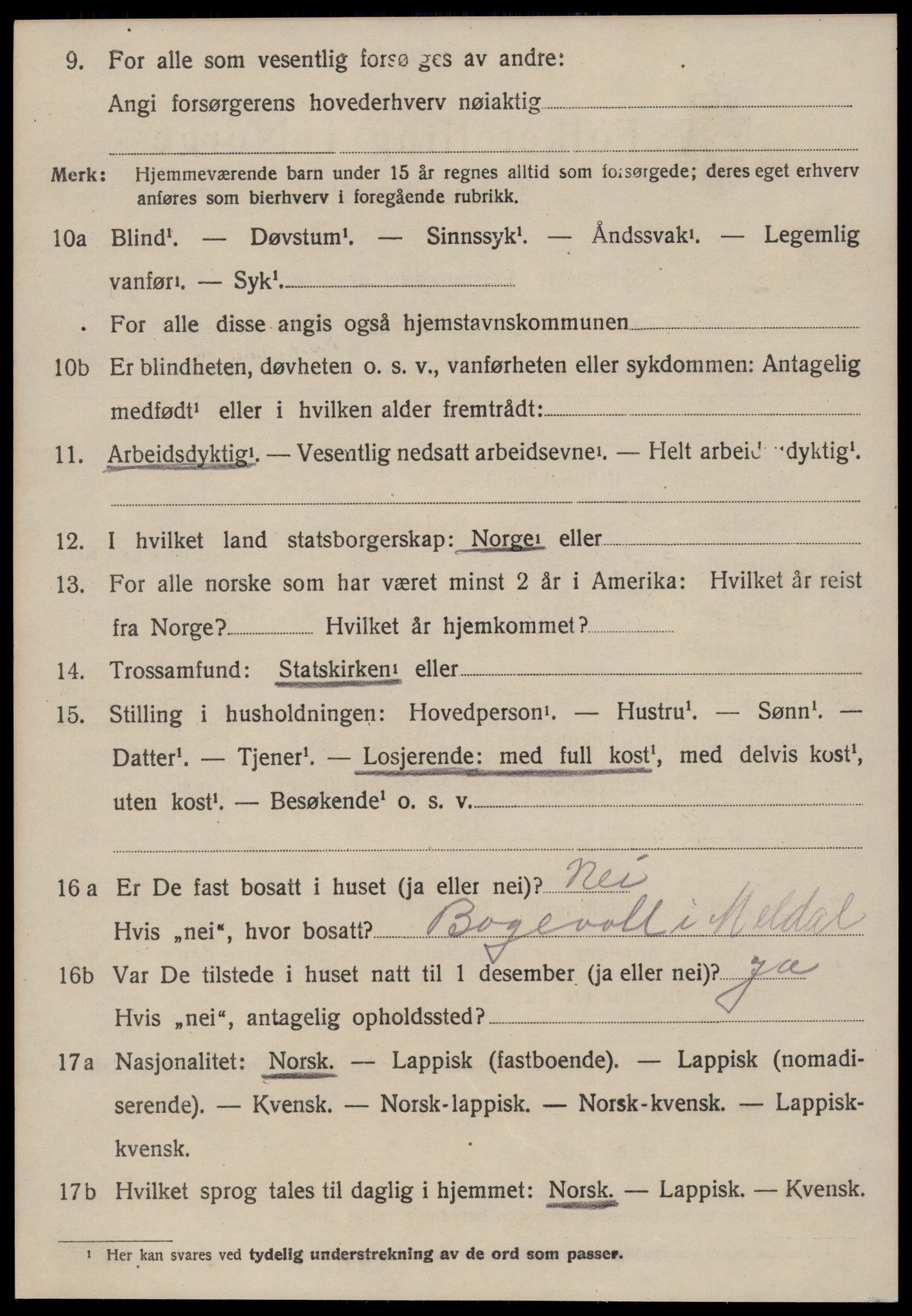 SAT, 1920 census for Meldal, 1920, p. 10474