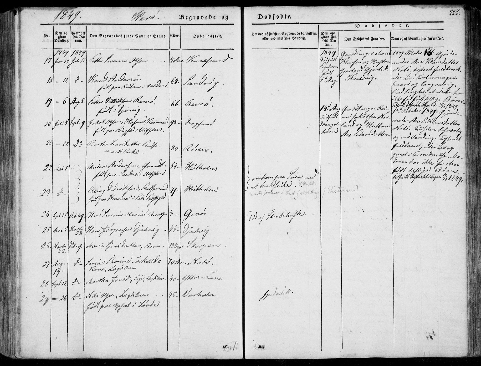 Ministerialprotokoller, klokkerbøker og fødselsregistre - Møre og Romsdal, AV/SAT-A-1454/507/L0070: Parish register (official) no. 507A05, 1842-1873, p. 223