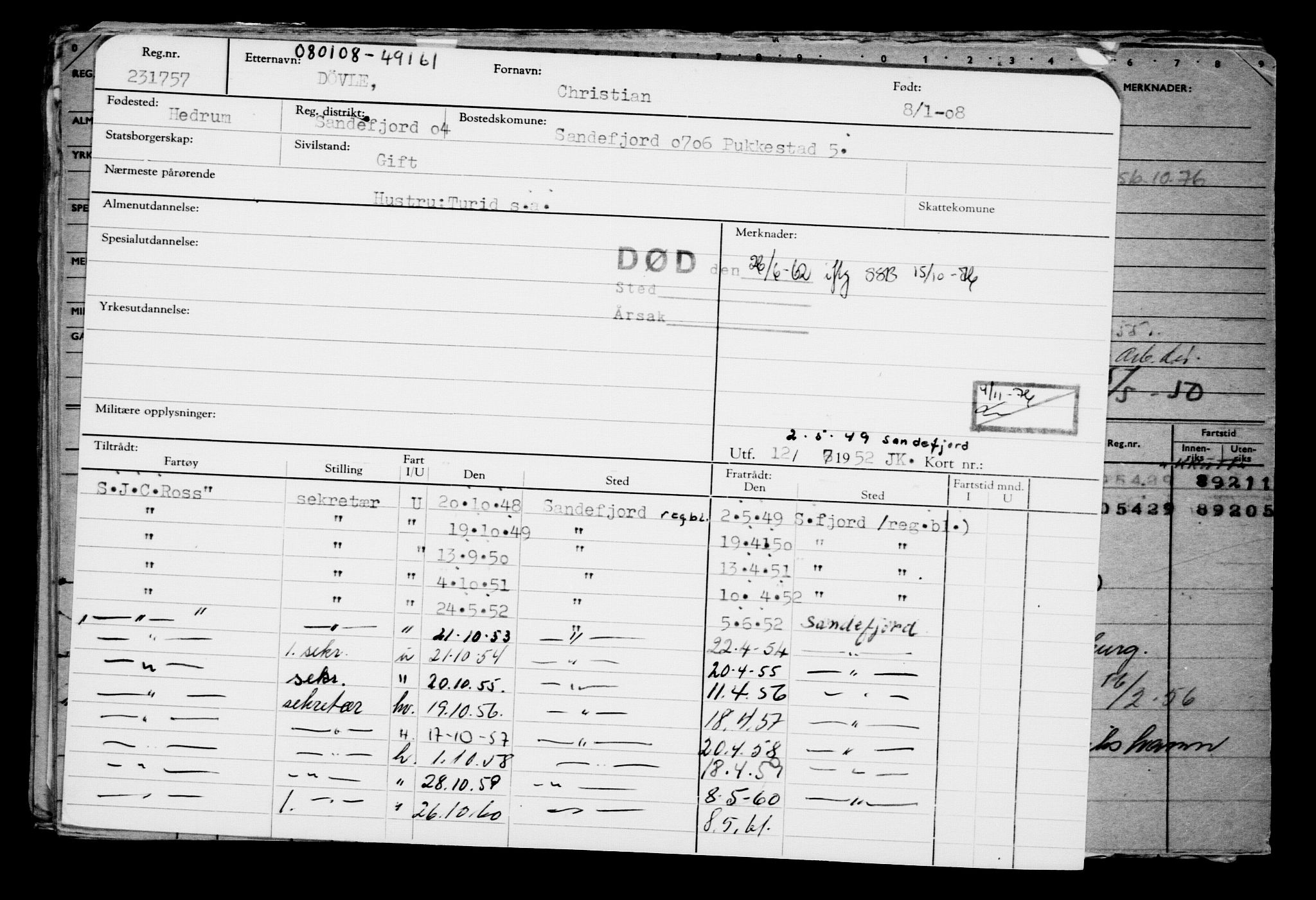 Direktoratet for sjømenn, AV/RA-S-3545/G/Gb/L0075: Hovedkort, 1908, p. 80