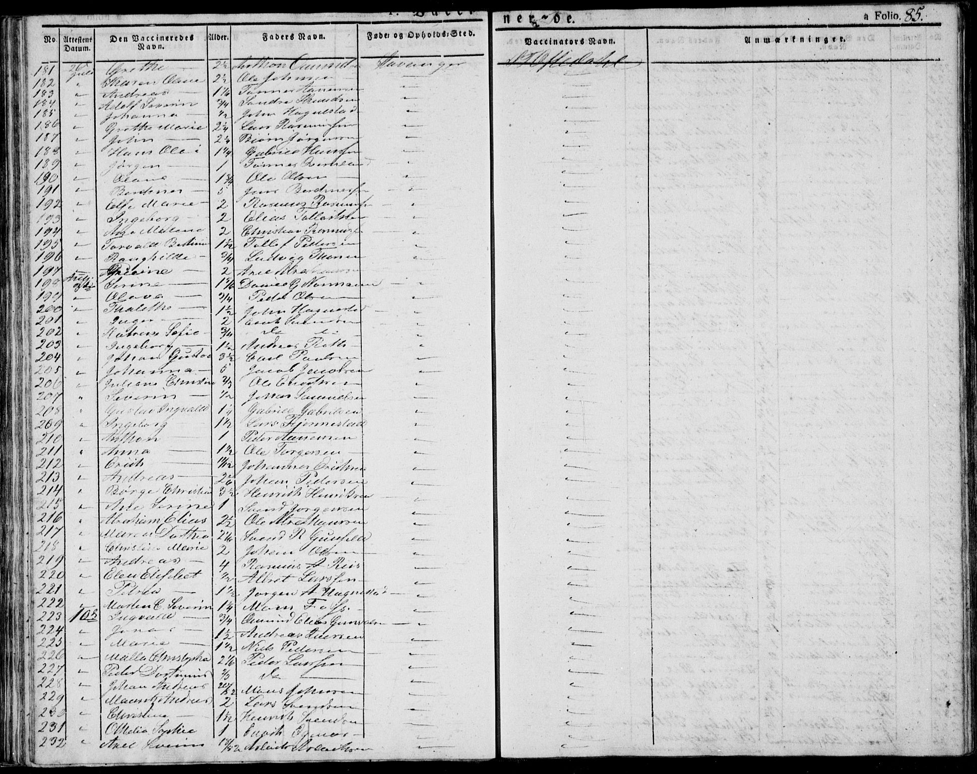 Domkirken sokneprestkontor, AV/SAST-A-101812/001/30/30BA/L0010: Parish register (official) no. A 10, 1821-1859, p. 85