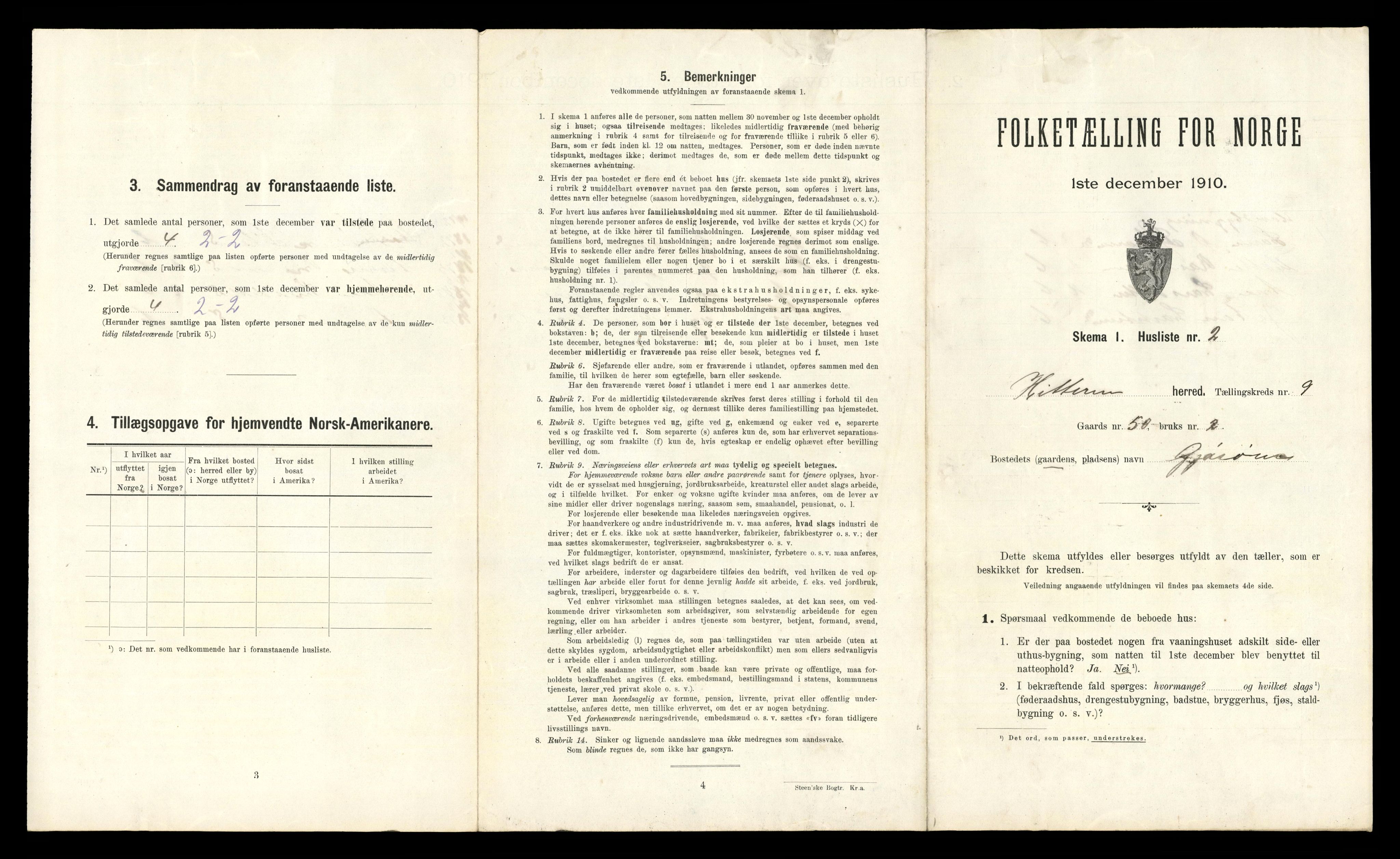 RA, 1910 census for Hitra, 1910, p. 721