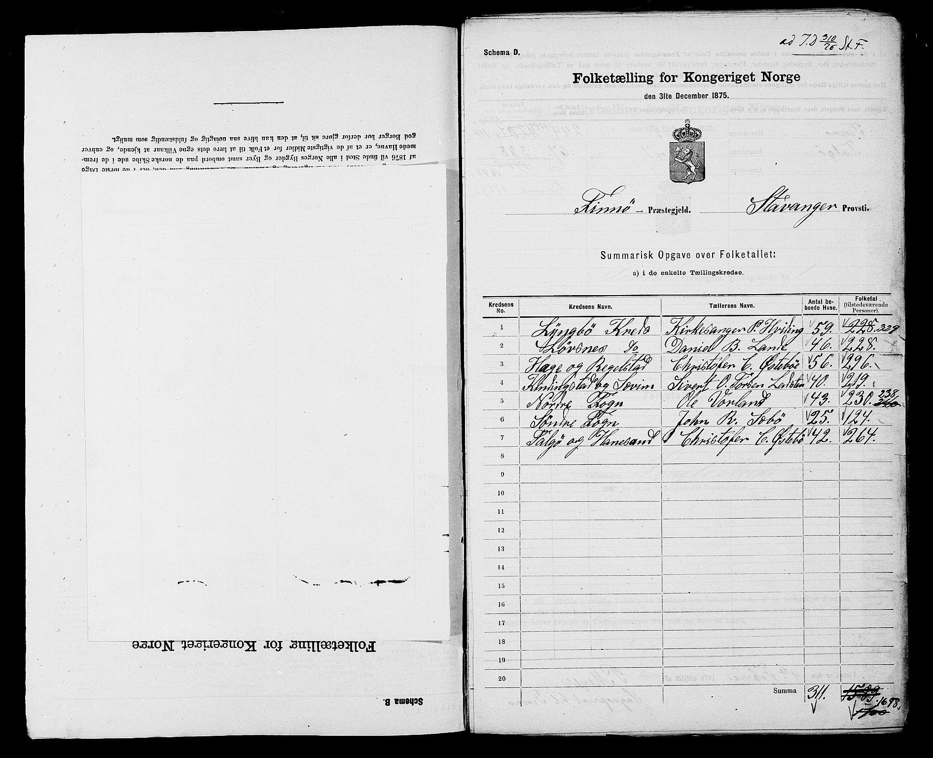 SAST, 1875 census for 1141P Finnøy, 1875, p. 3