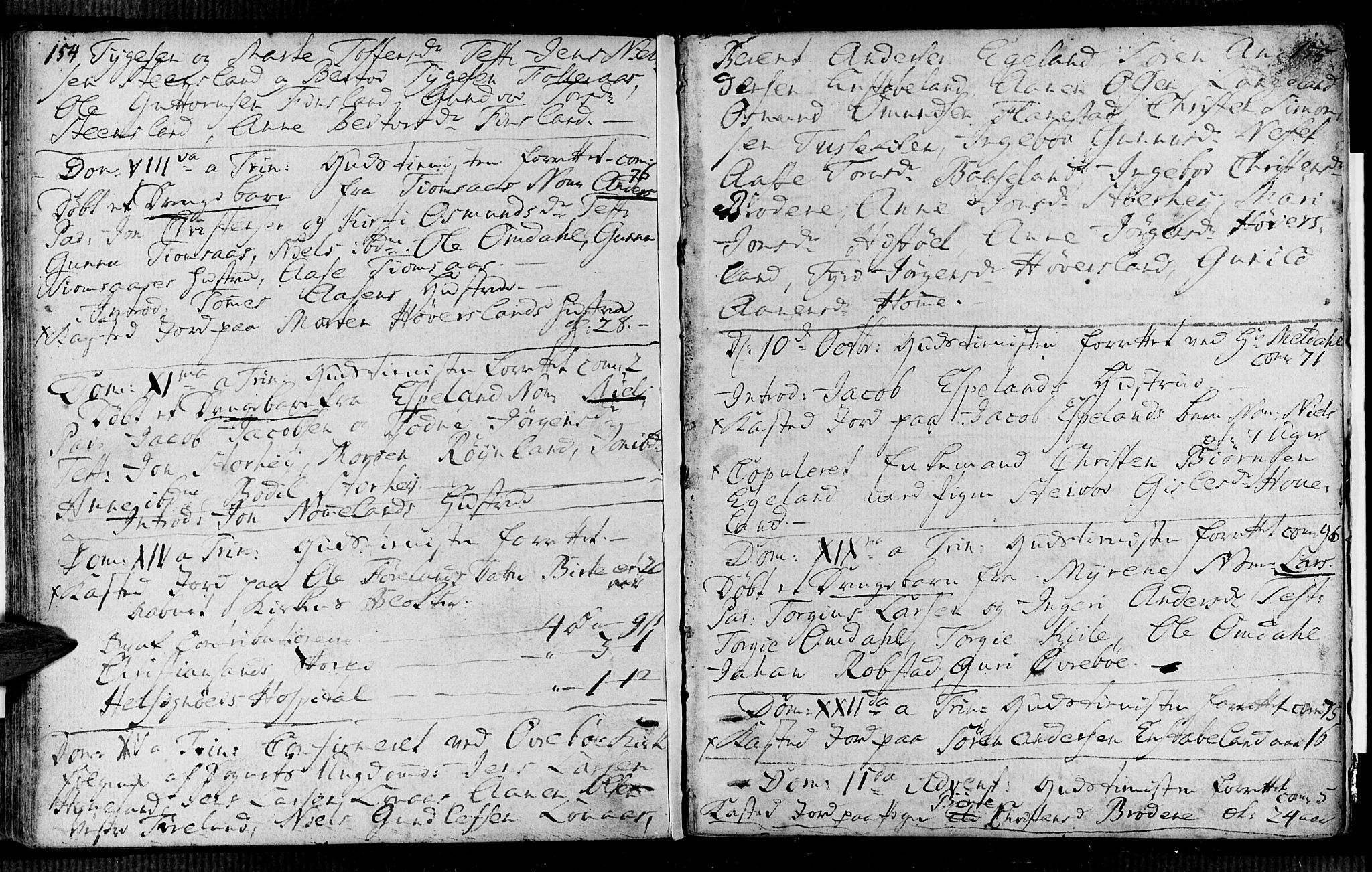 Vennesla sokneprestkontor, SAK/1111-0045/Fa/Faa/L0001: Parish register (official) no. A 1, 1753-1785, p. 154-155