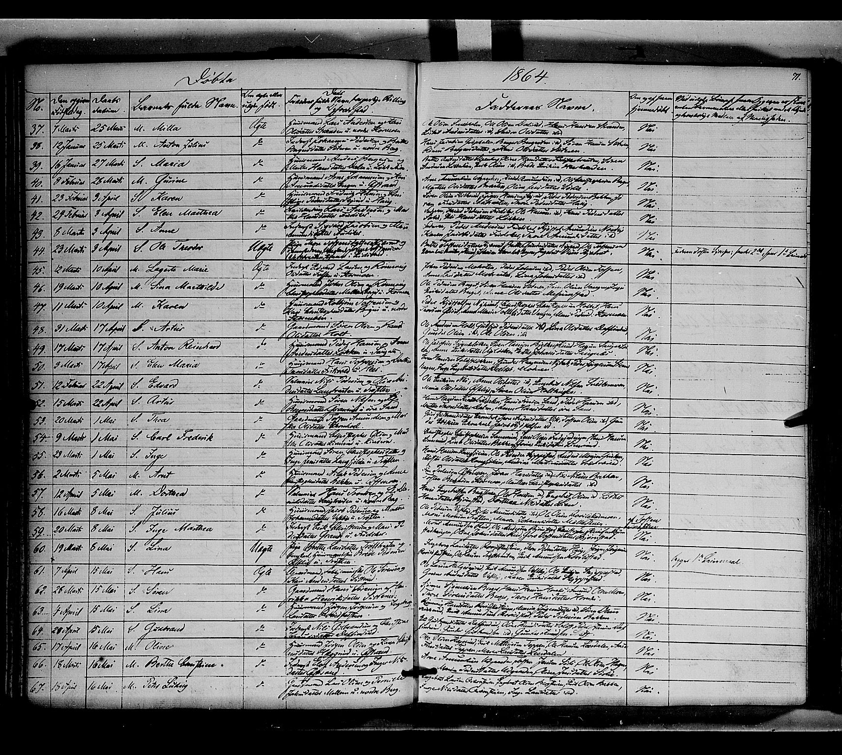 Nord-Odal prestekontor, AV/SAH-PREST-032/H/Ha/Haa/L0003: Parish register (official) no. 3, 1851-1865, p. 71