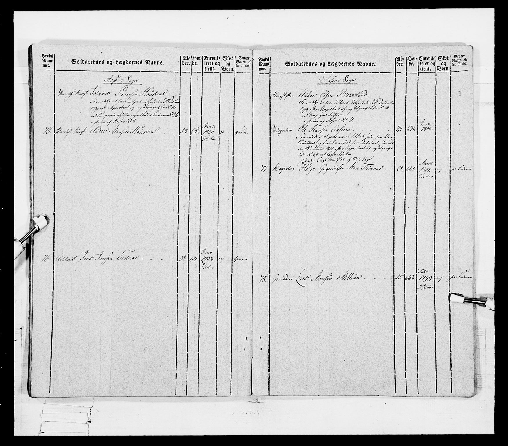 Generalitets- og kommissariatskollegiet, Det kongelige norske kommissariatskollegium, AV/RA-EA-5420/E/Eh/L0096: Bergenhusiske nasjonale infanteriregiment, 1791-1803, p. 366