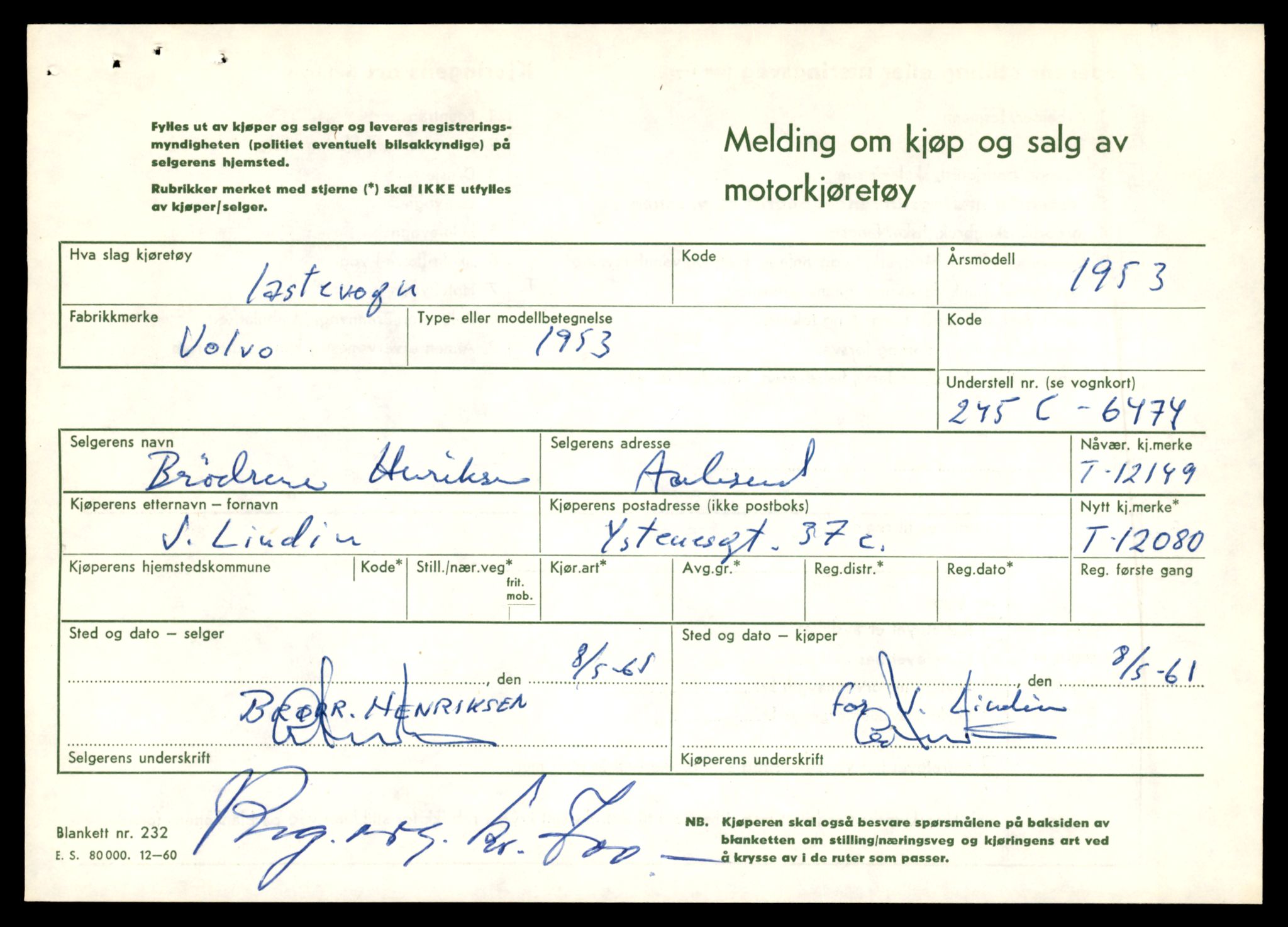 Møre og Romsdal vegkontor - Ålesund trafikkstasjon, AV/SAT-A-4099/F/Fe/L0032: Registreringskort for kjøretøy T 11997 - T 12149, 1927-1998, p. 2145