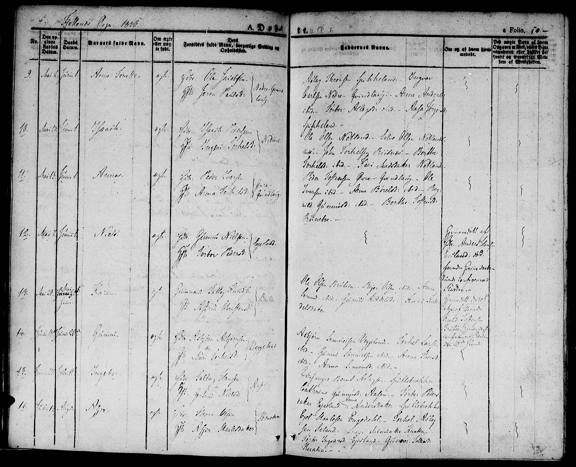 Hægebostad sokneprestkontor, AV/SAK-1111-0024/F/Fa/Faa/L0003: Parish register (official) no. A 3 /2, 1825-1840, p. 59