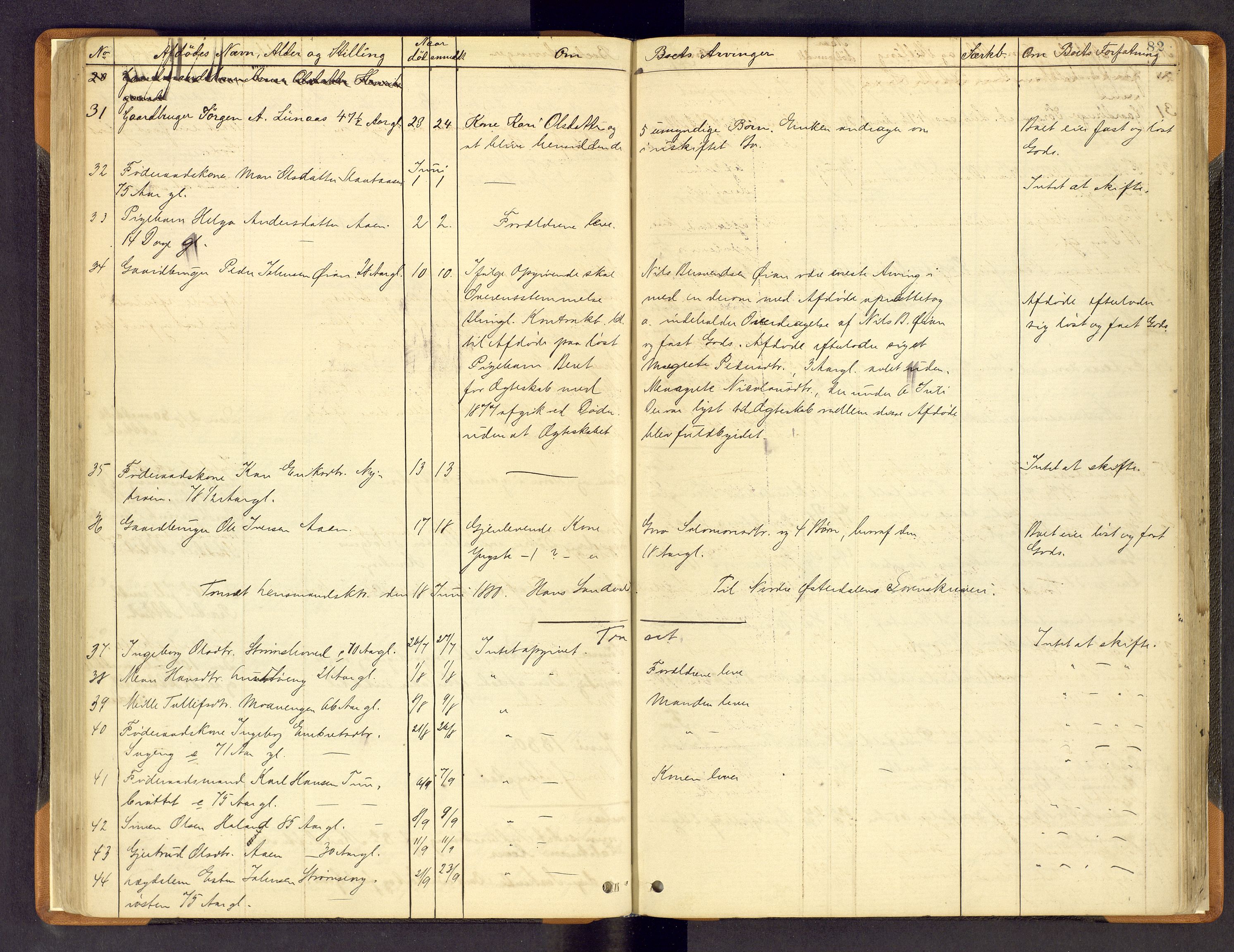 Nord-Østerdal tingrett, AV/SAH-TING-020/H/Hi/L0002/0002: Forskjellig vedrørende tinglysing / Korrigering av grunnboka hvor hjemmelshaver mangler, er død m.v., 1875-1886, p. 82