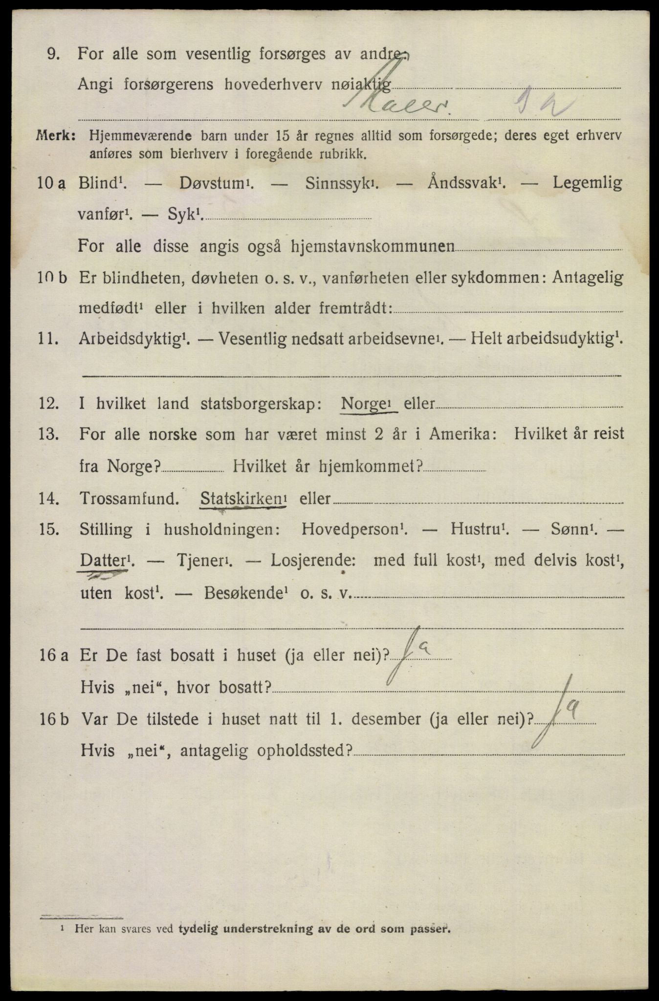 SAKO, 1920 census for Hovin, 1920, p. 1726