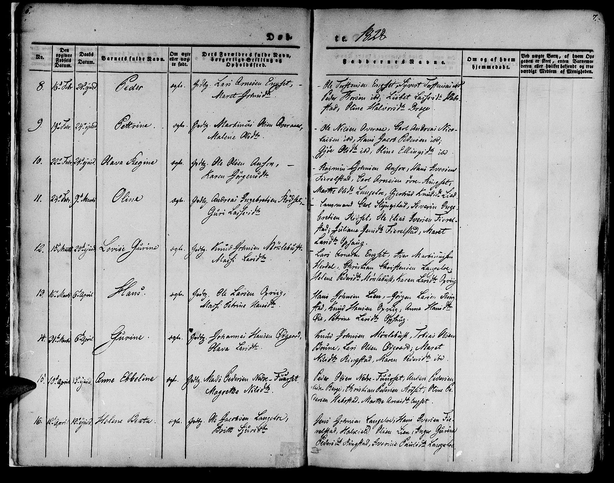 Ministerialprotokoller, klokkerbøker og fødselsregistre - Møre og Romsdal, AV/SAT-A-1454/520/L0274: Parish register (official) no. 520A04, 1827-1864, p. 6-7