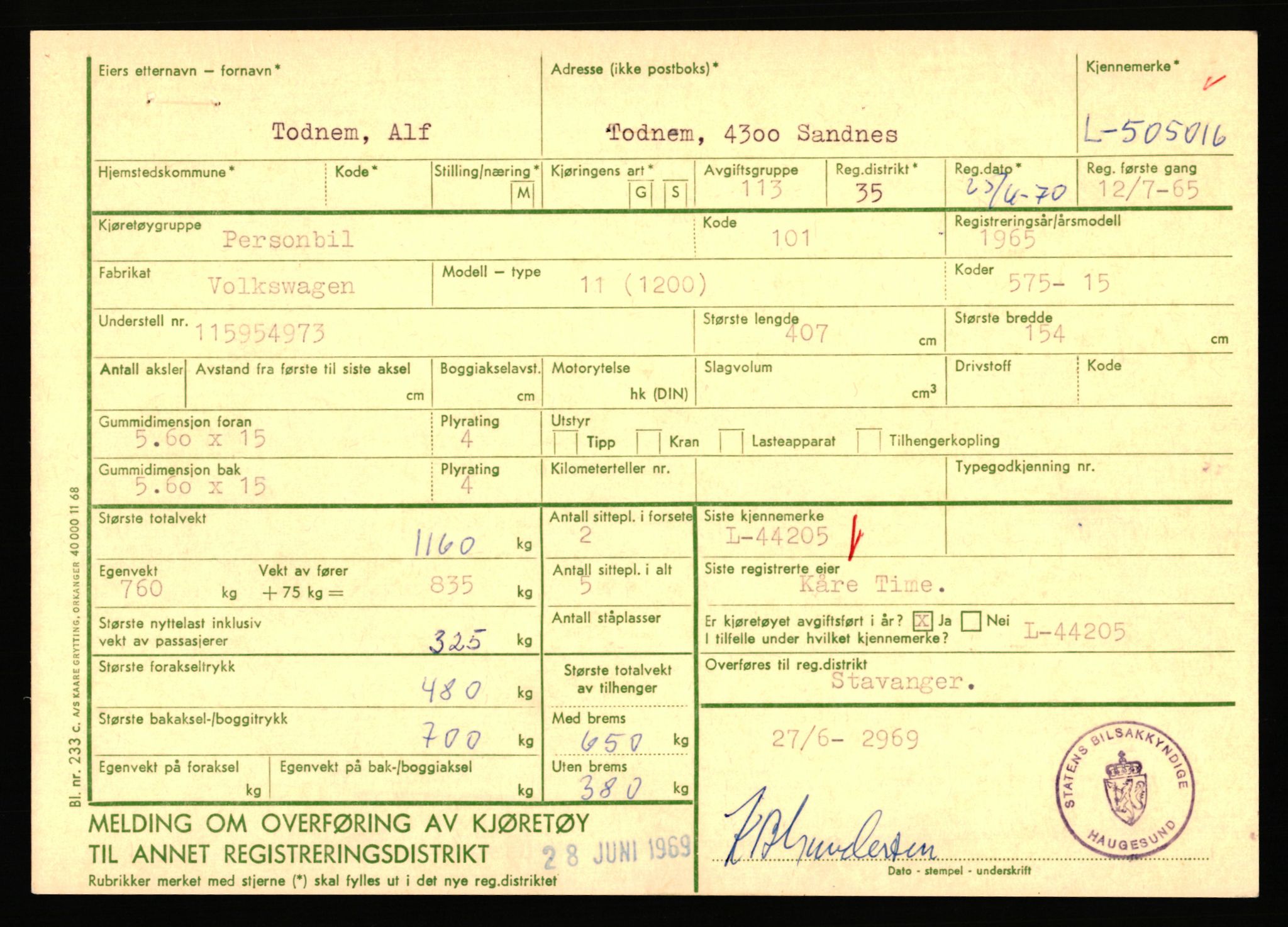 Stavanger trafikkstasjon, AV/SAST-A-101942/0/F/L0078: L-503000 - L-602908, 1930-1971, p. 1405