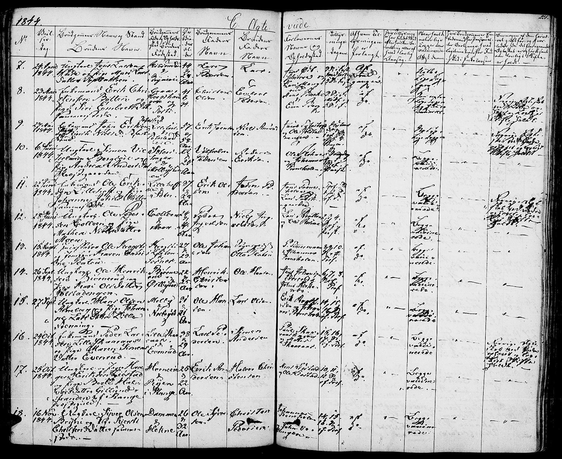 Romedal prestekontor, SAH/PREST-004/K/L0003: Parish register (official) no. 3, 1829-1846, p. 221