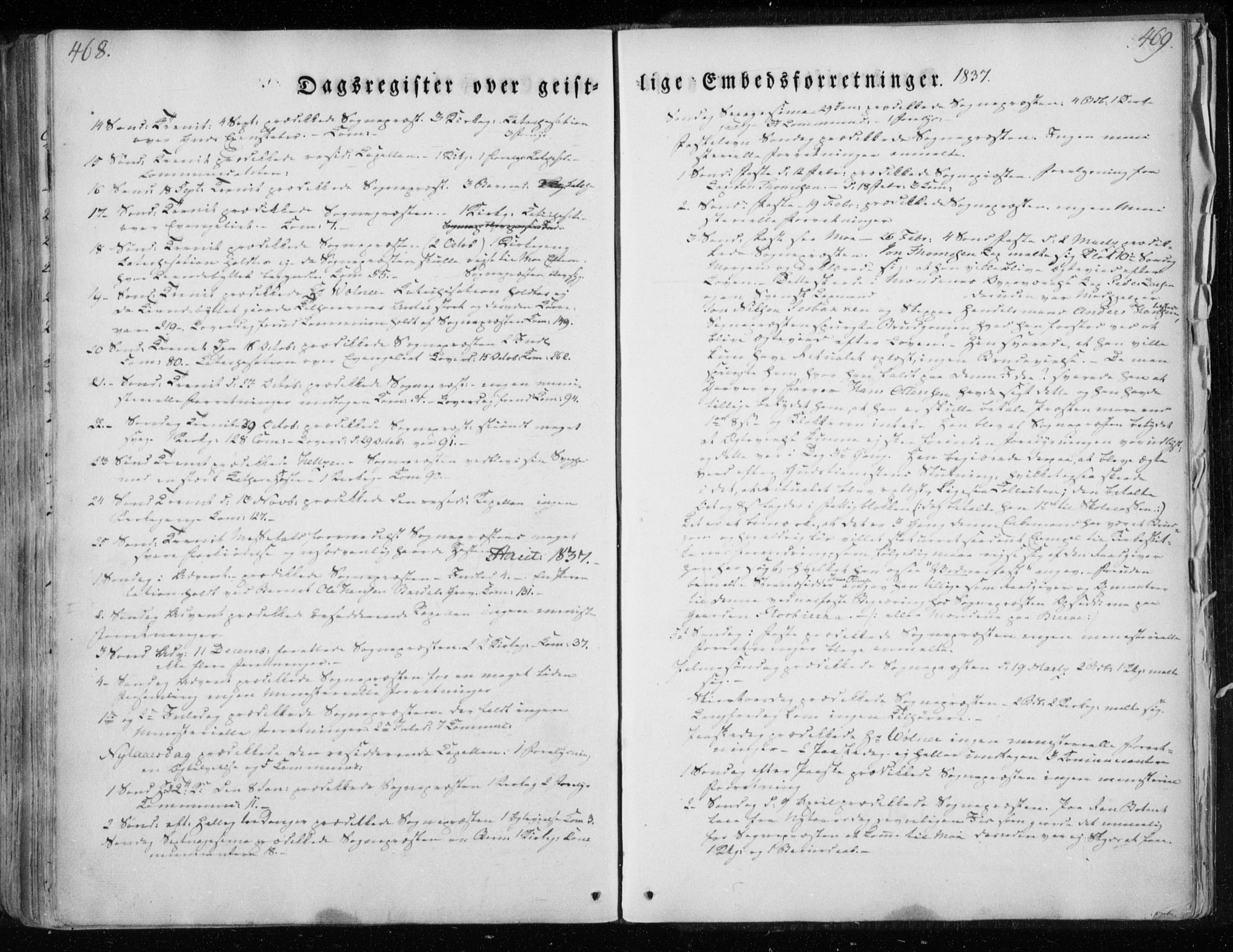 Ministerialprotokoller, klokkerbøker og fødselsregistre - Nordland, AV/SAT-A-1459/825/L0354: Parish register (official) no. 825A08, 1826-1841, p. 468-469