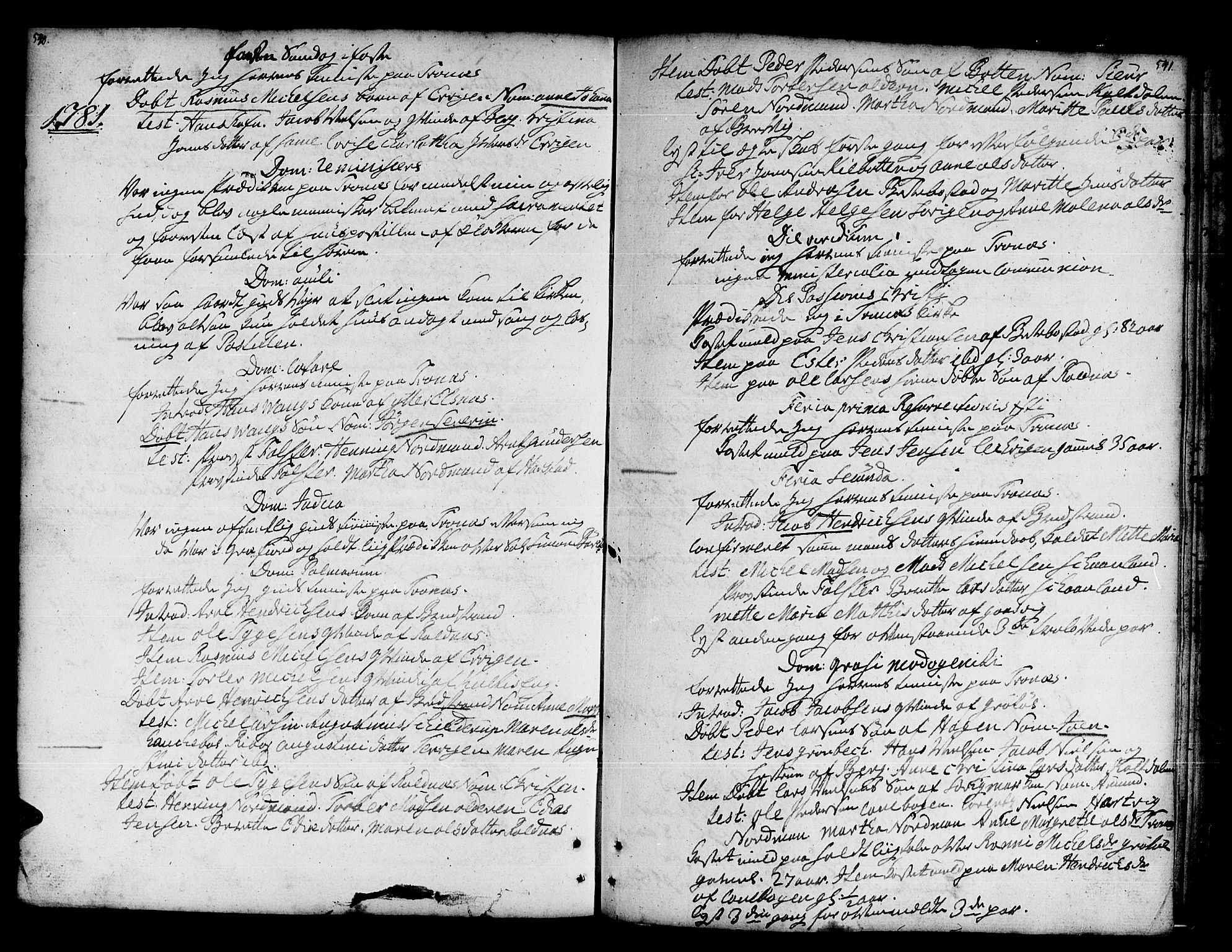Trondenes sokneprestkontor, AV/SATØ-S-1319/H/Ha/L0002kirke: Parish register (official) no. 2, 1751-1781, p. 540-541