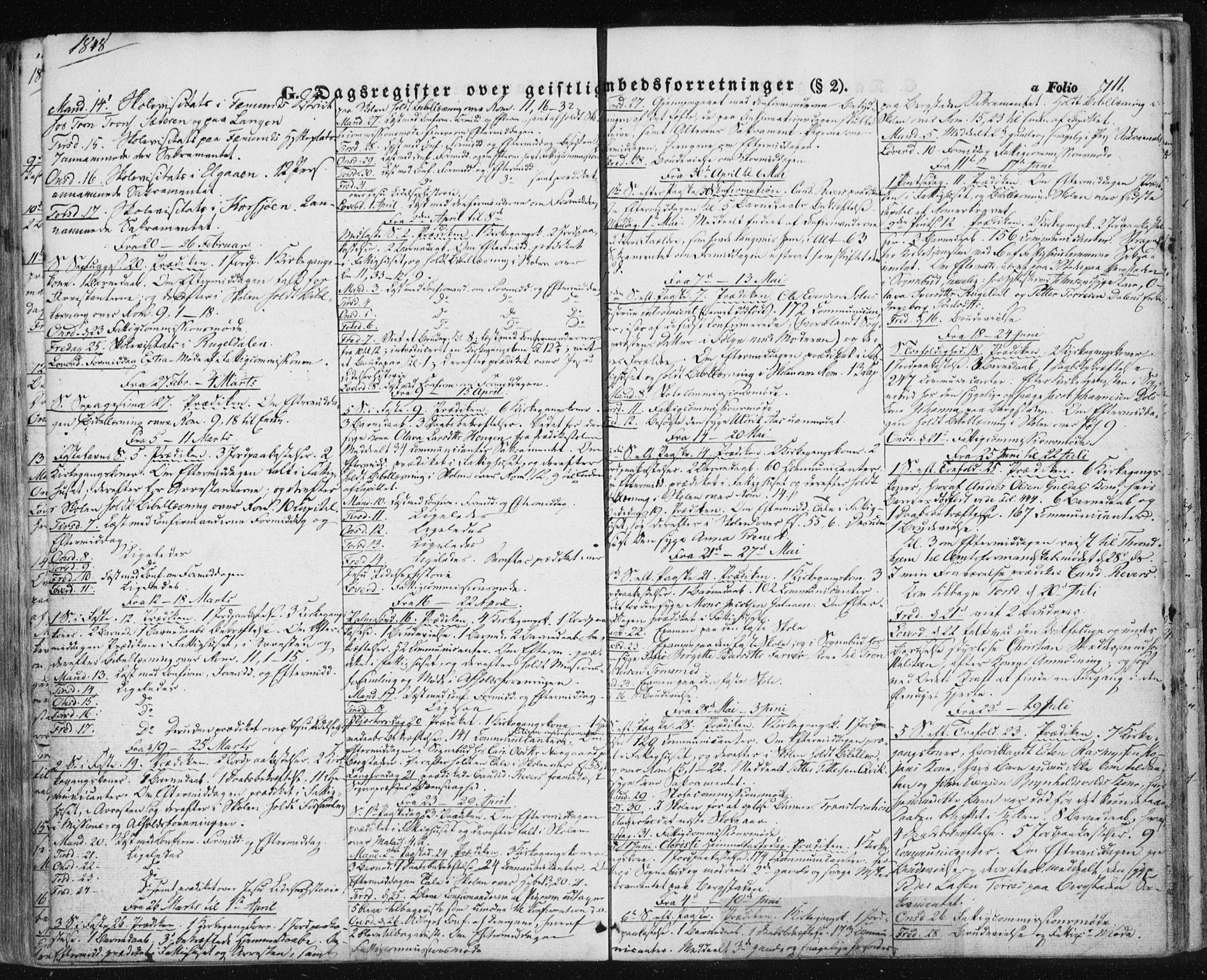 Ministerialprotokoller, klokkerbøker og fødselsregistre - Sør-Trøndelag, SAT/A-1456/681/L0931: Parish register (official) no. 681A09, 1845-1859, p. 711