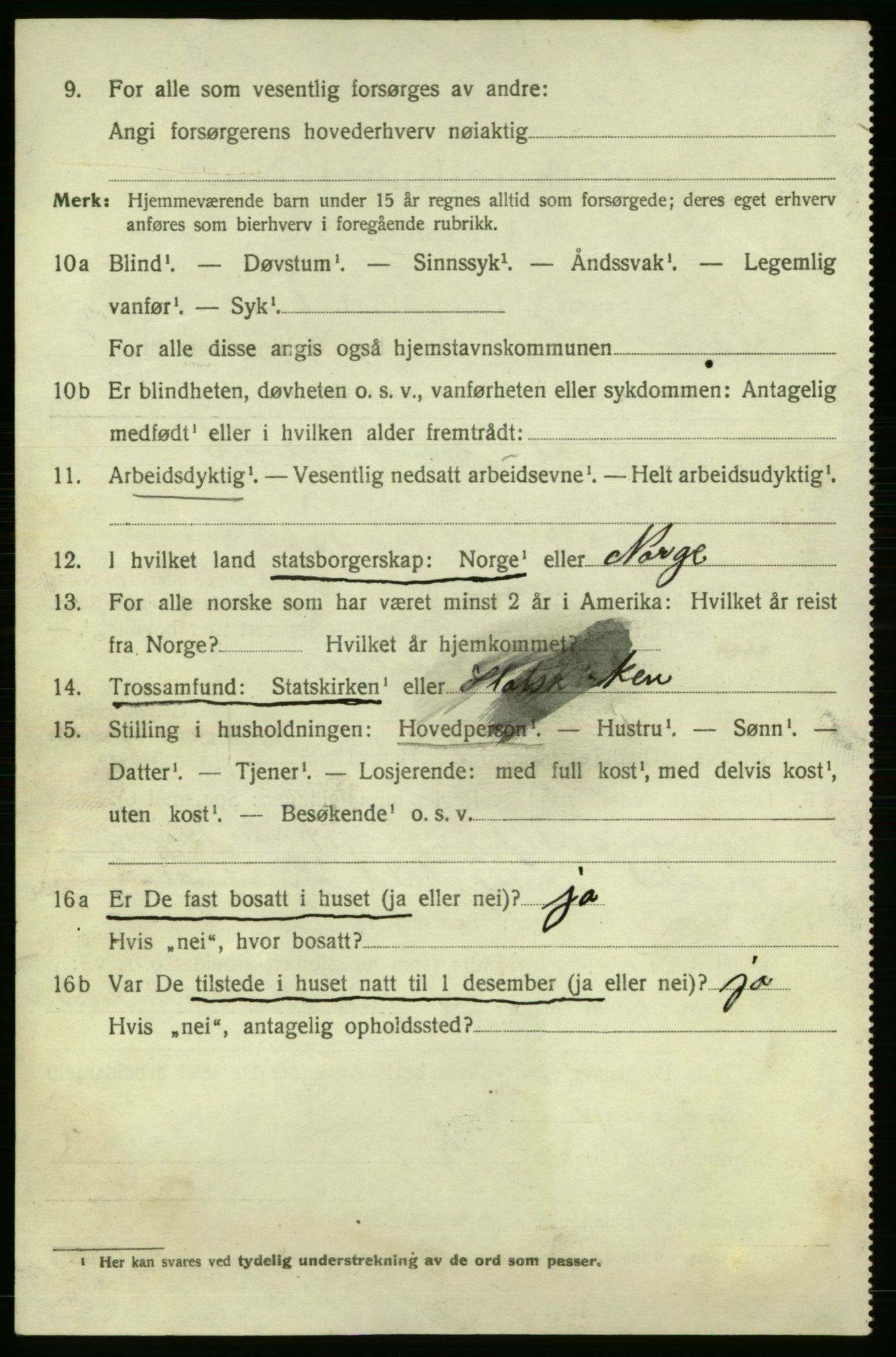 SAO, 1920 census for Fredrikshald, 1920, p. 16326