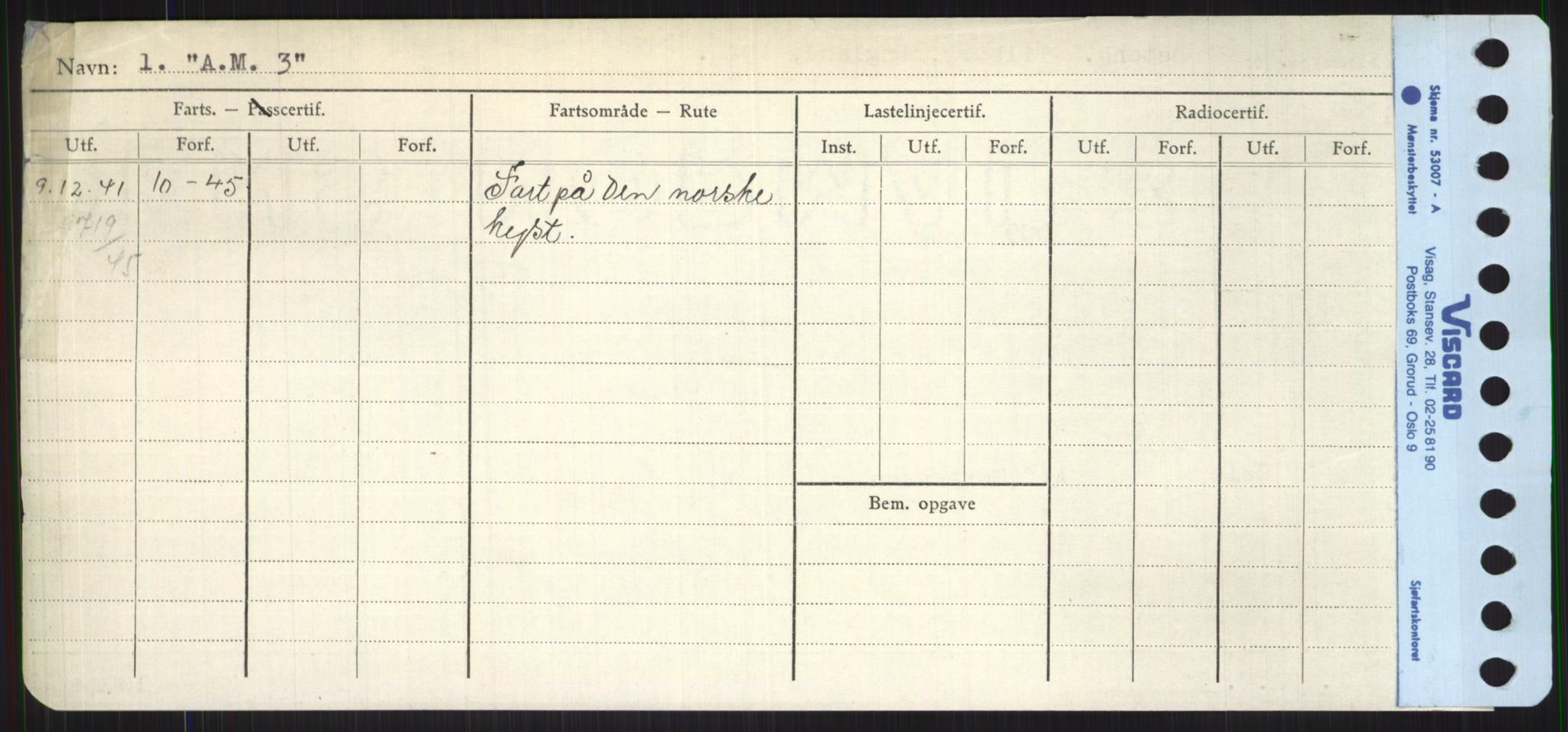 Sjøfartsdirektoratet med forløpere, Skipsmålingen, RA/S-1627/H/Ha/L0001/0001: Fartøy, A-Eig / Fartøy A-Bjøn, p. 2