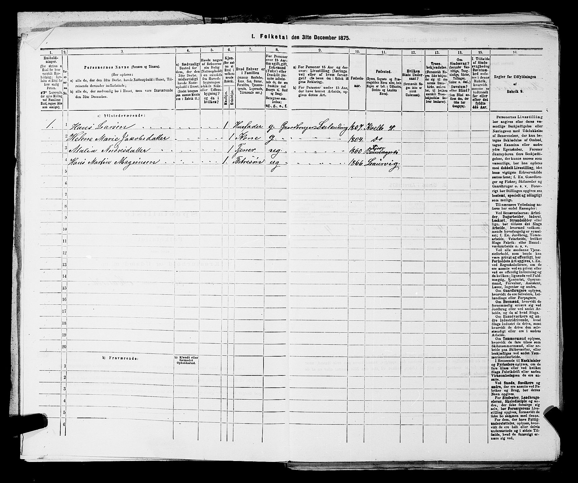 SAKO, 1875 census for 0726P Brunlanes, 1875, p. 68