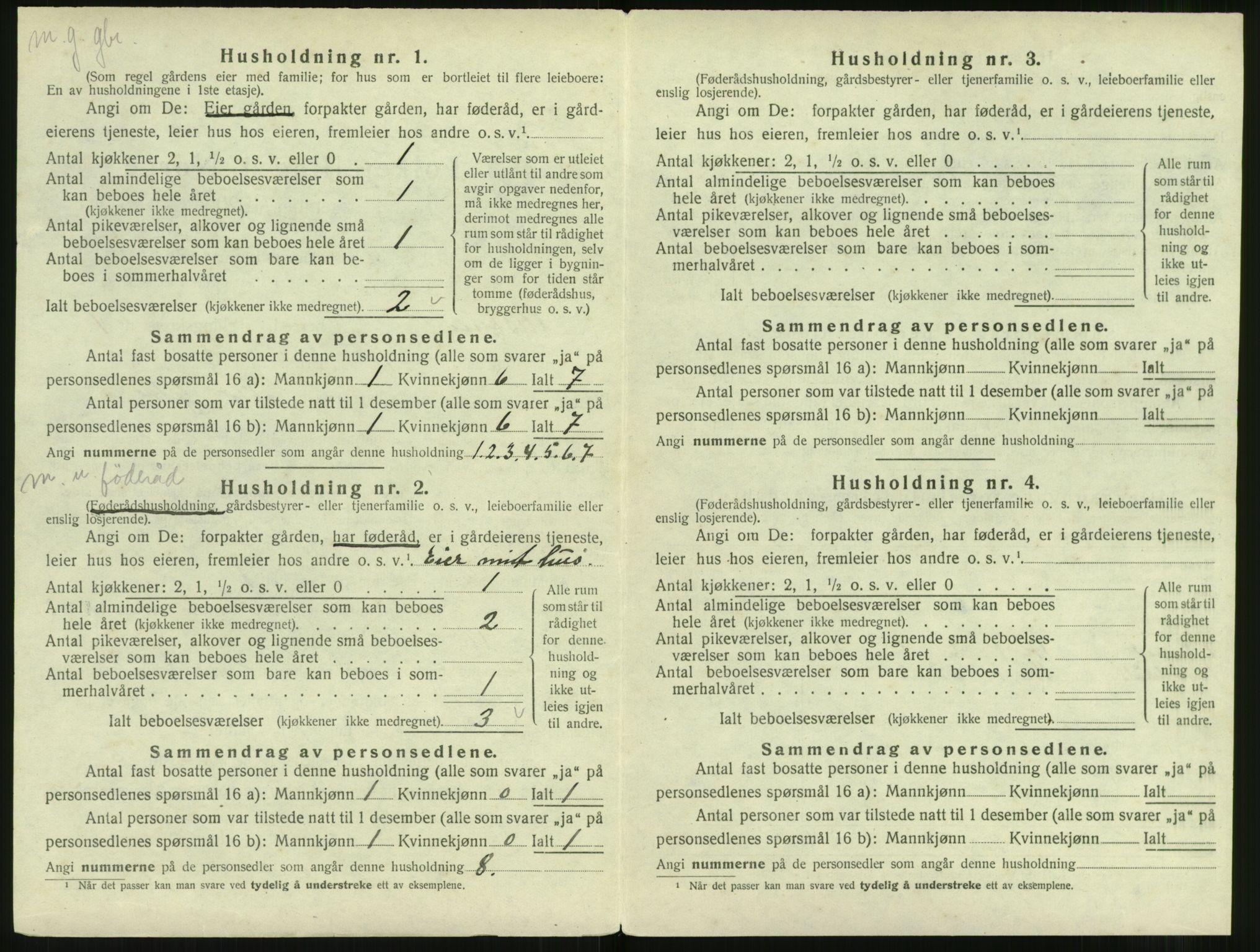 SAT, 1920 census for Ulstein, 1920, p. 55