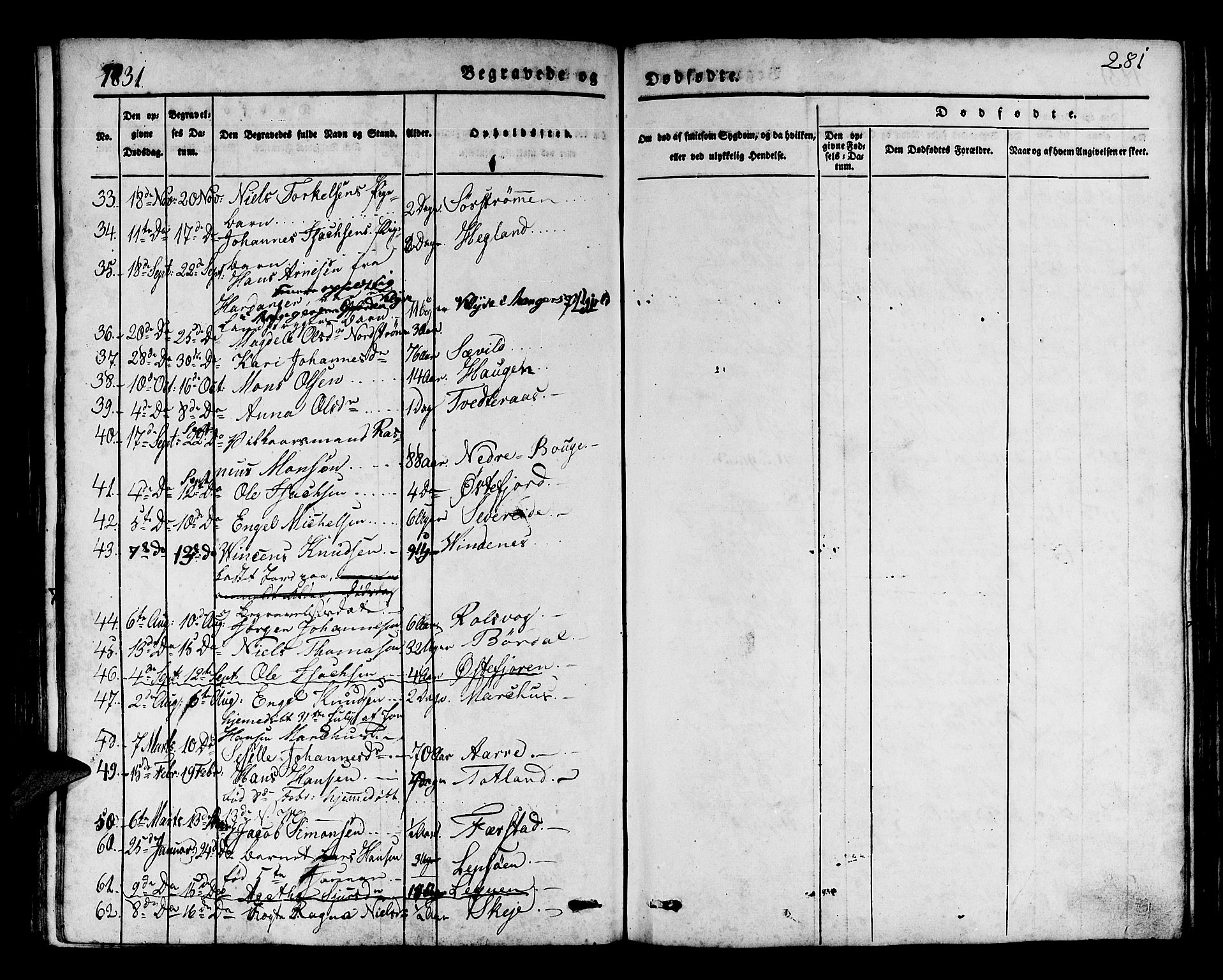 Os sokneprestembete, AV/SAB-A-99929: Parish register (official) no. A 14, 1826-1839, p. 282