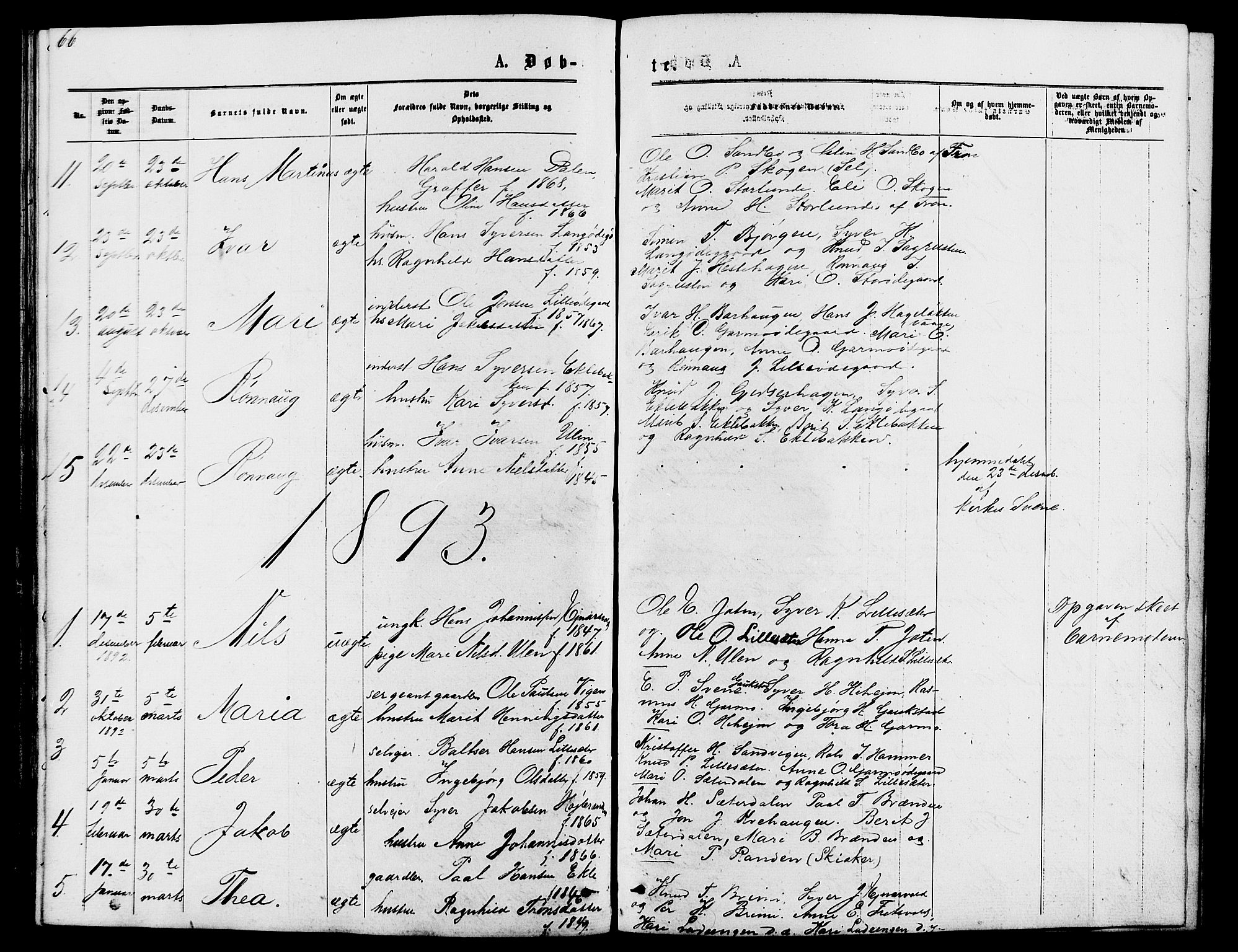 Lom prestekontor, SAH/PREST-070/L/L0005: Parish register (copy) no. 5, 1876-1901, p. 66-67