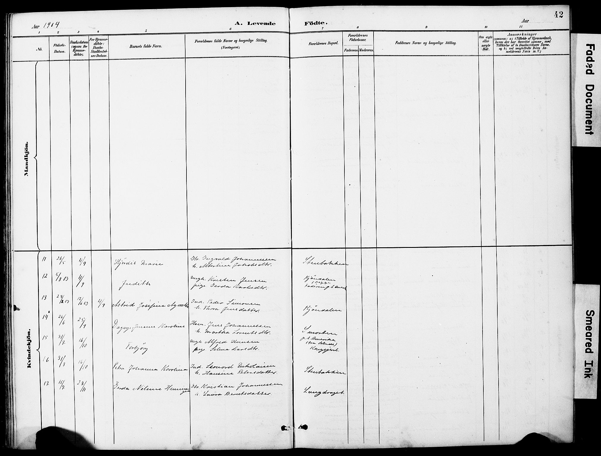 Ministerialprotokoller, klokkerbøker og fødselsregistre - Nordland, AV/SAT-A-1459/884/L1197: Parish register (copy) no. 884C03, 1888-1926, p. 42