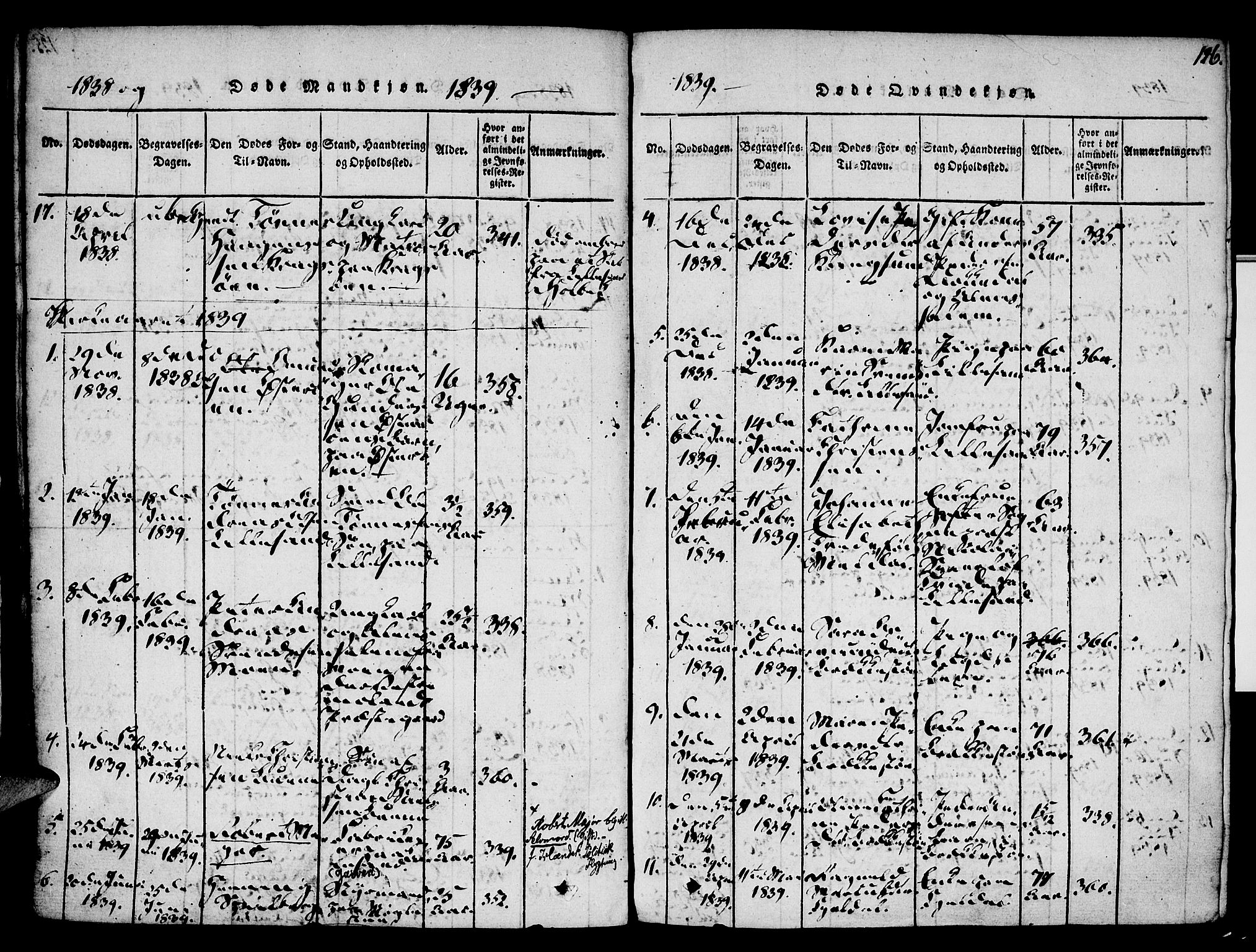 Vestre Moland sokneprestkontor, SAK/1111-0046/F/Fa/Fab/L0003: Parish register (official) no. A 3, 1816-1843, p. 126