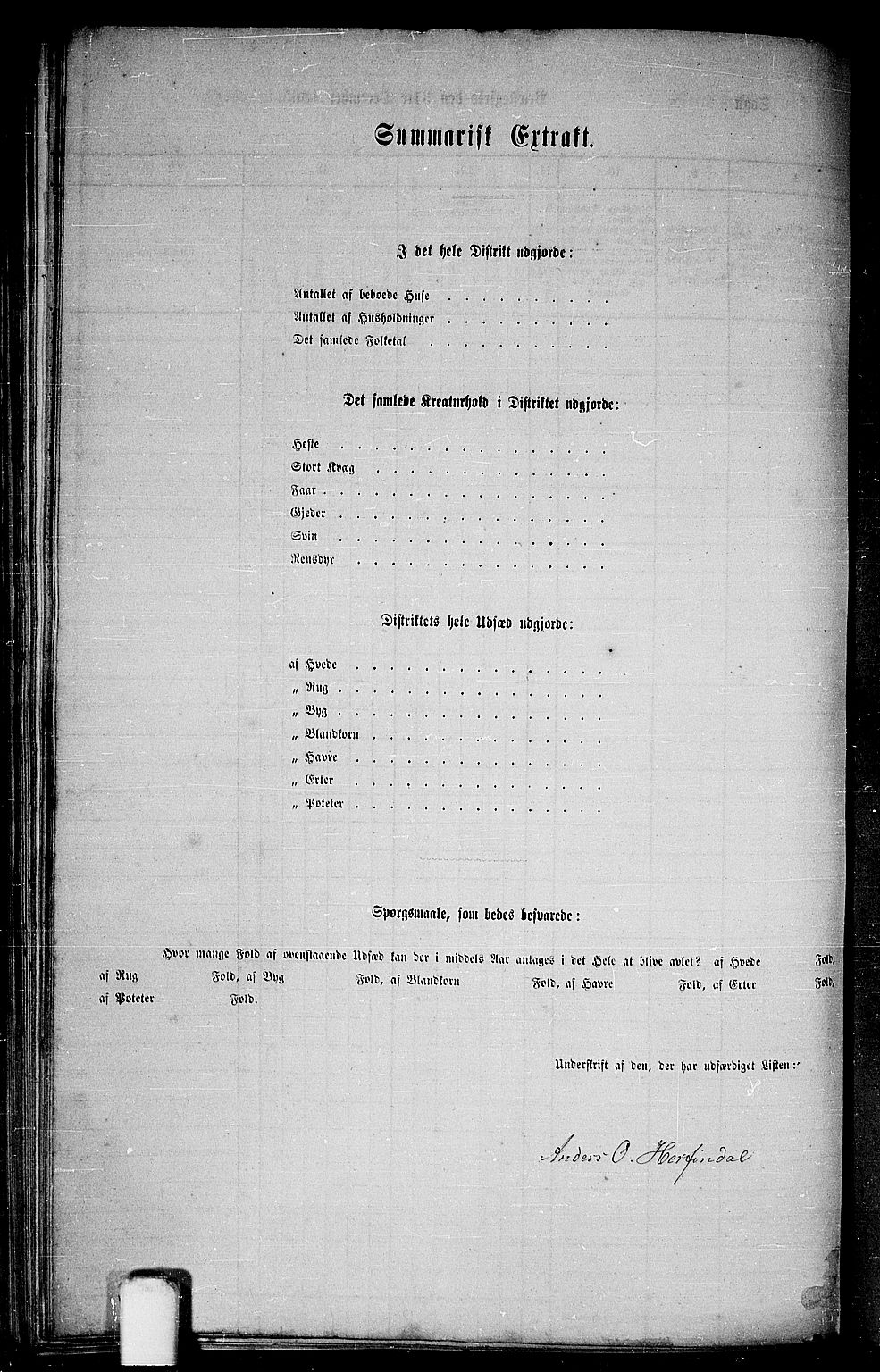 RA, 1865 census for Haus, 1865, p. 201