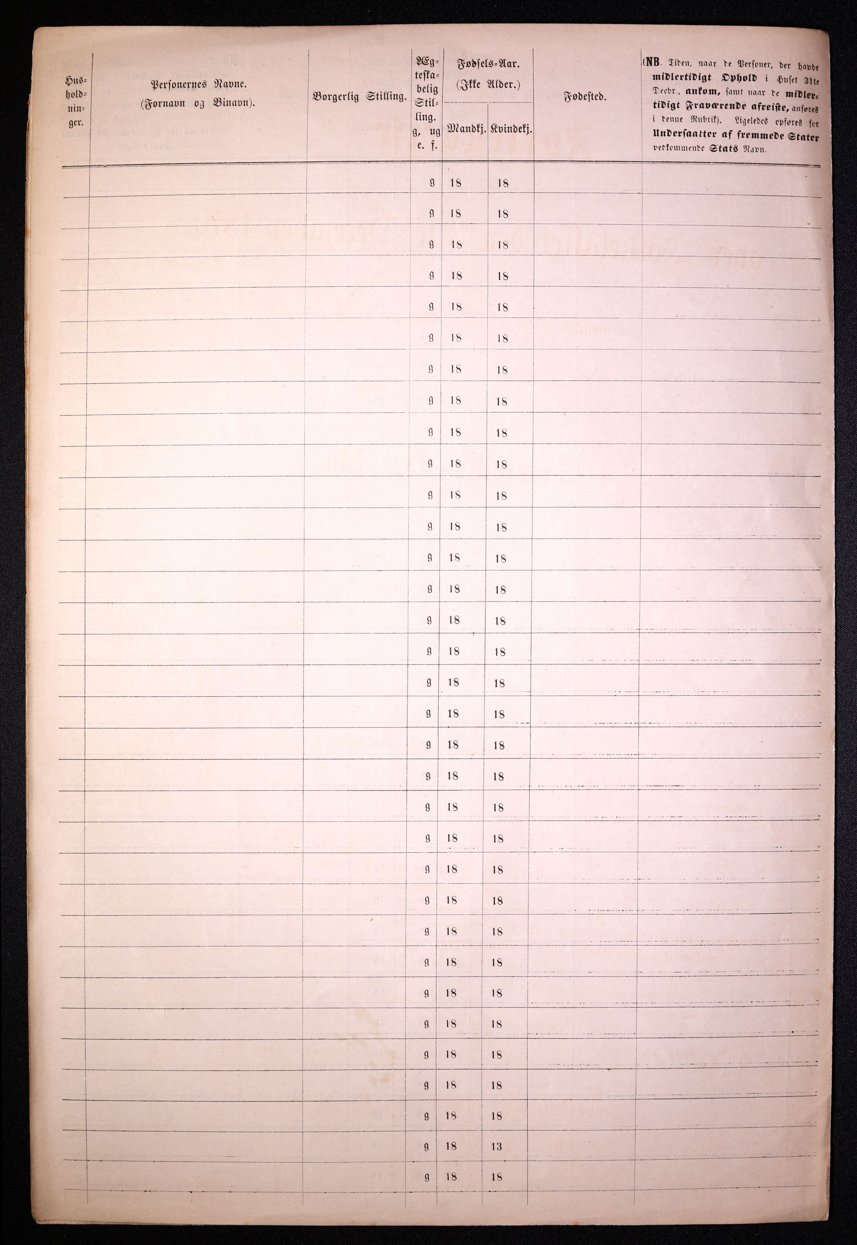 RA, 1870 census for 0101 Fredrikshald, 1870, p. 53