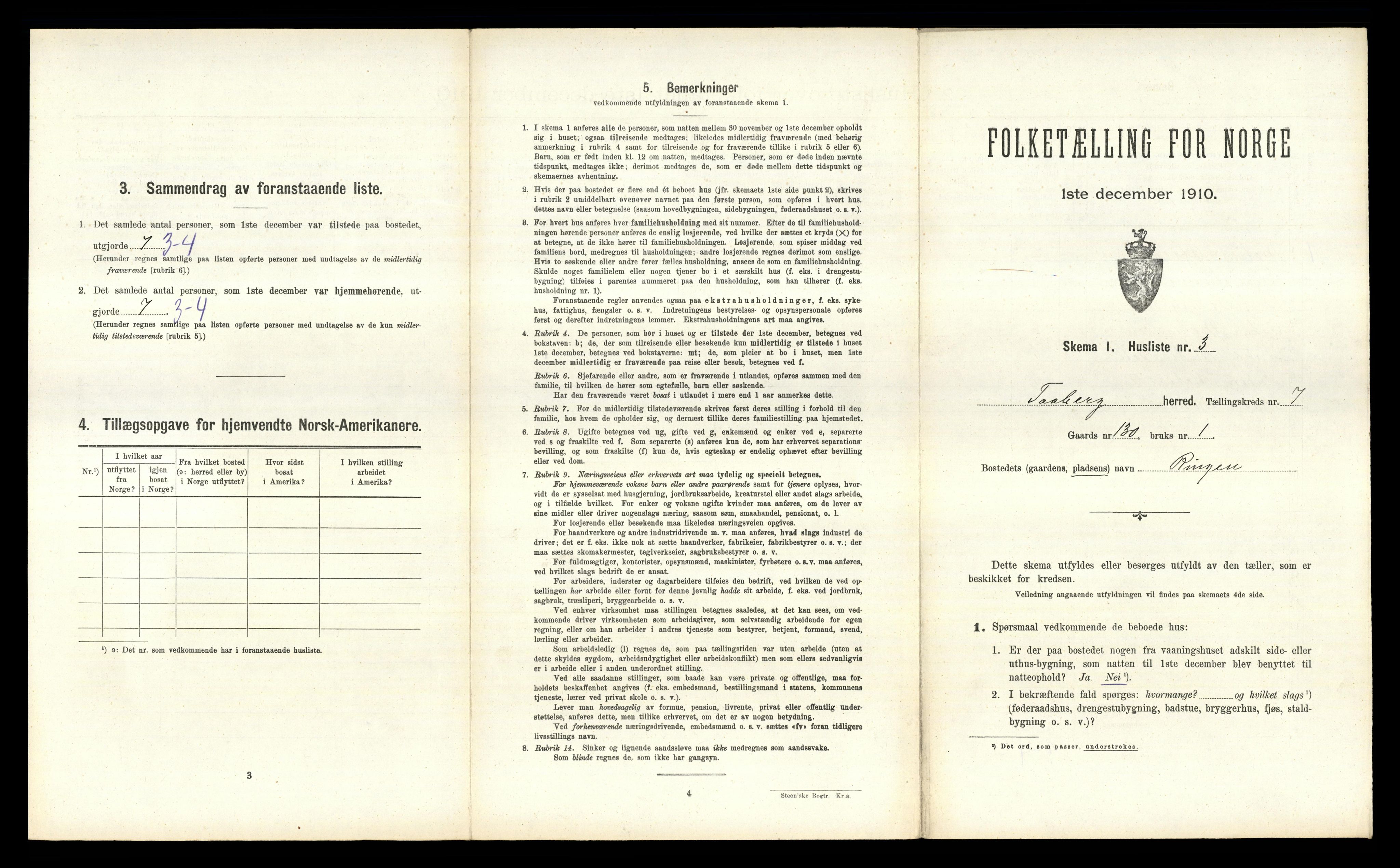 RA, 1910 census for Fåberg, 1910, p. 714