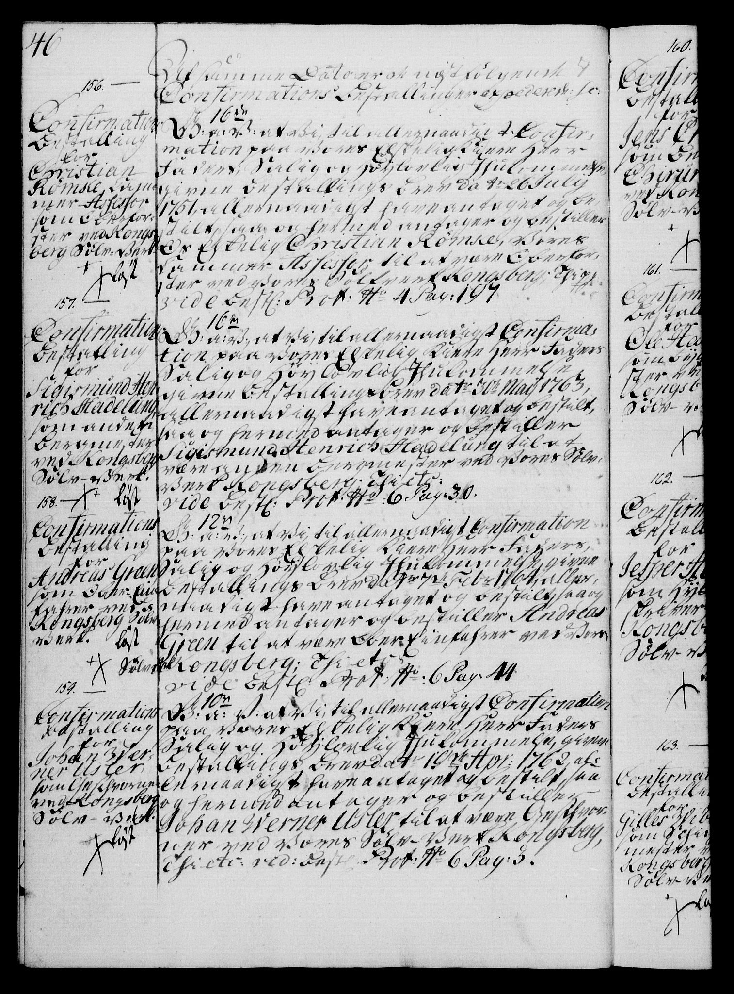 Rentekammeret, Kammerkanselliet, RA/EA-3111/G/Gg/Ggg/L0003: Norsk konfirmasjonsbestallingsprotokoll med register (merket RK 53.33), 1766-1772, p. 46