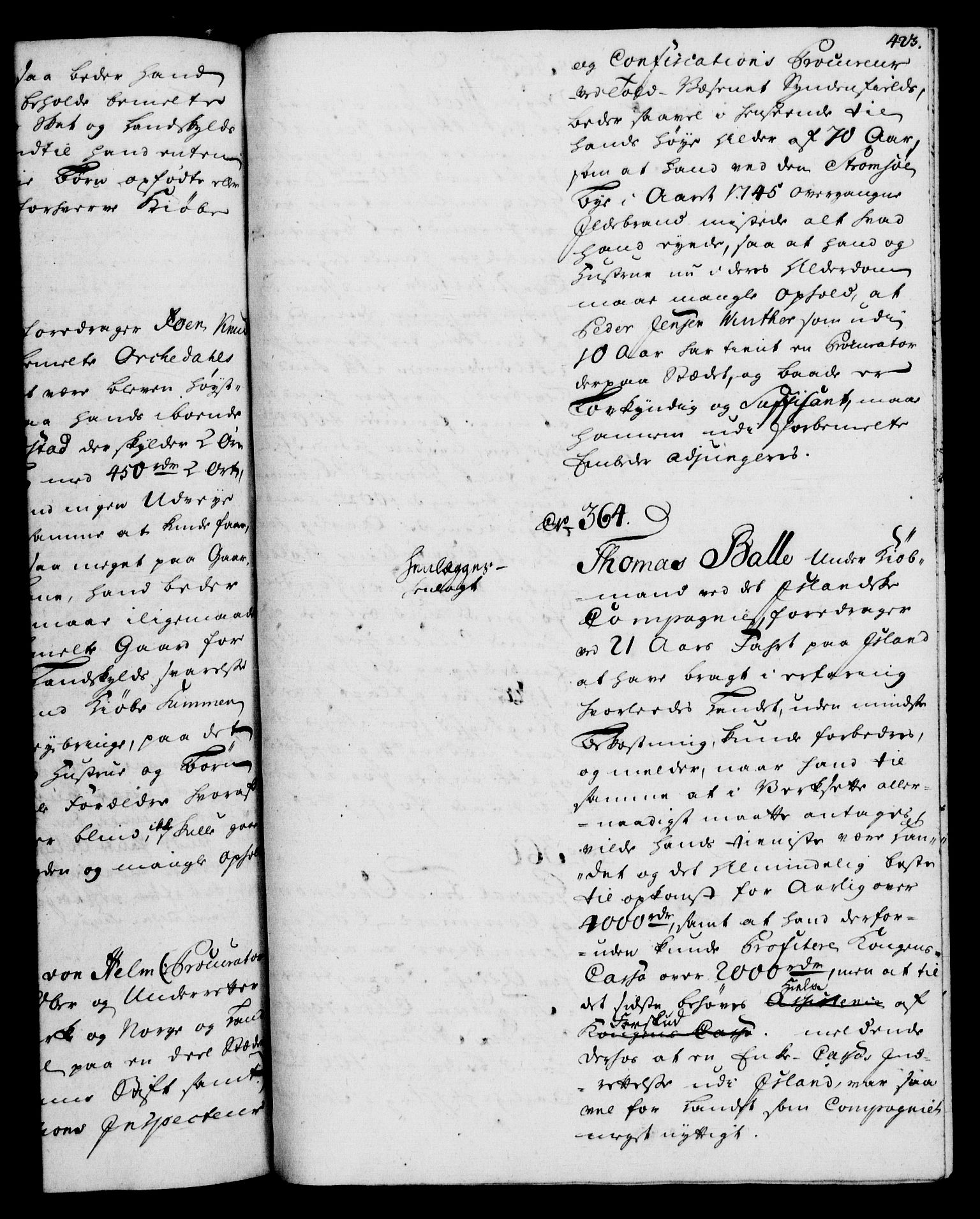Rentekammeret, Kammerkanselliet, RA/EA-3111/G/Gh/Gha/L0032: Norsk ekstraktmemorialprotokoll (merket RK 53.77), 1753-1755, p. 423